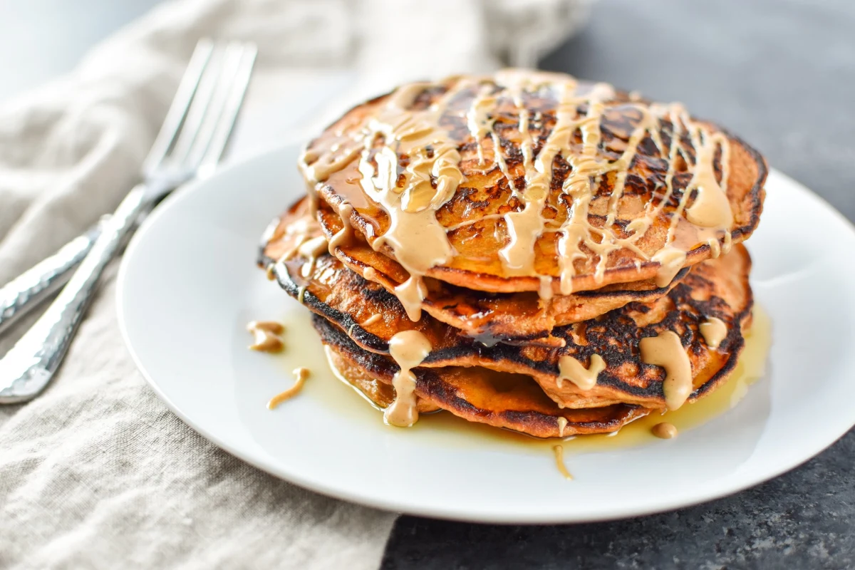 5-Ingredient Sweet Potato Banana Pancakes