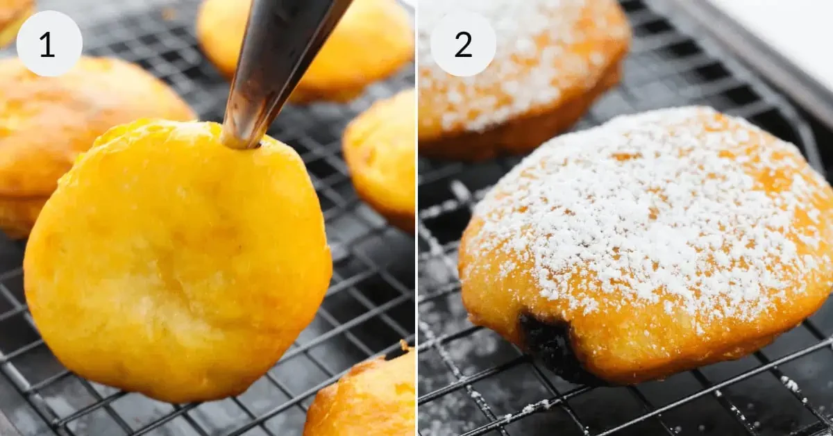 Raspberry Jelly Biscuit Donuts