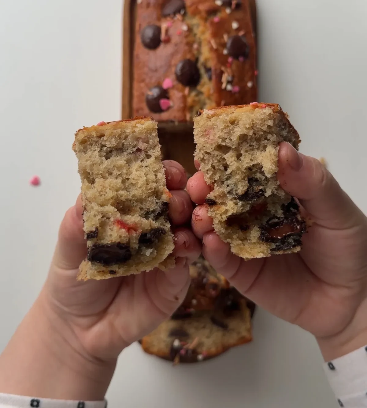 Chocolate Chip Banana Bread Valentines Edition