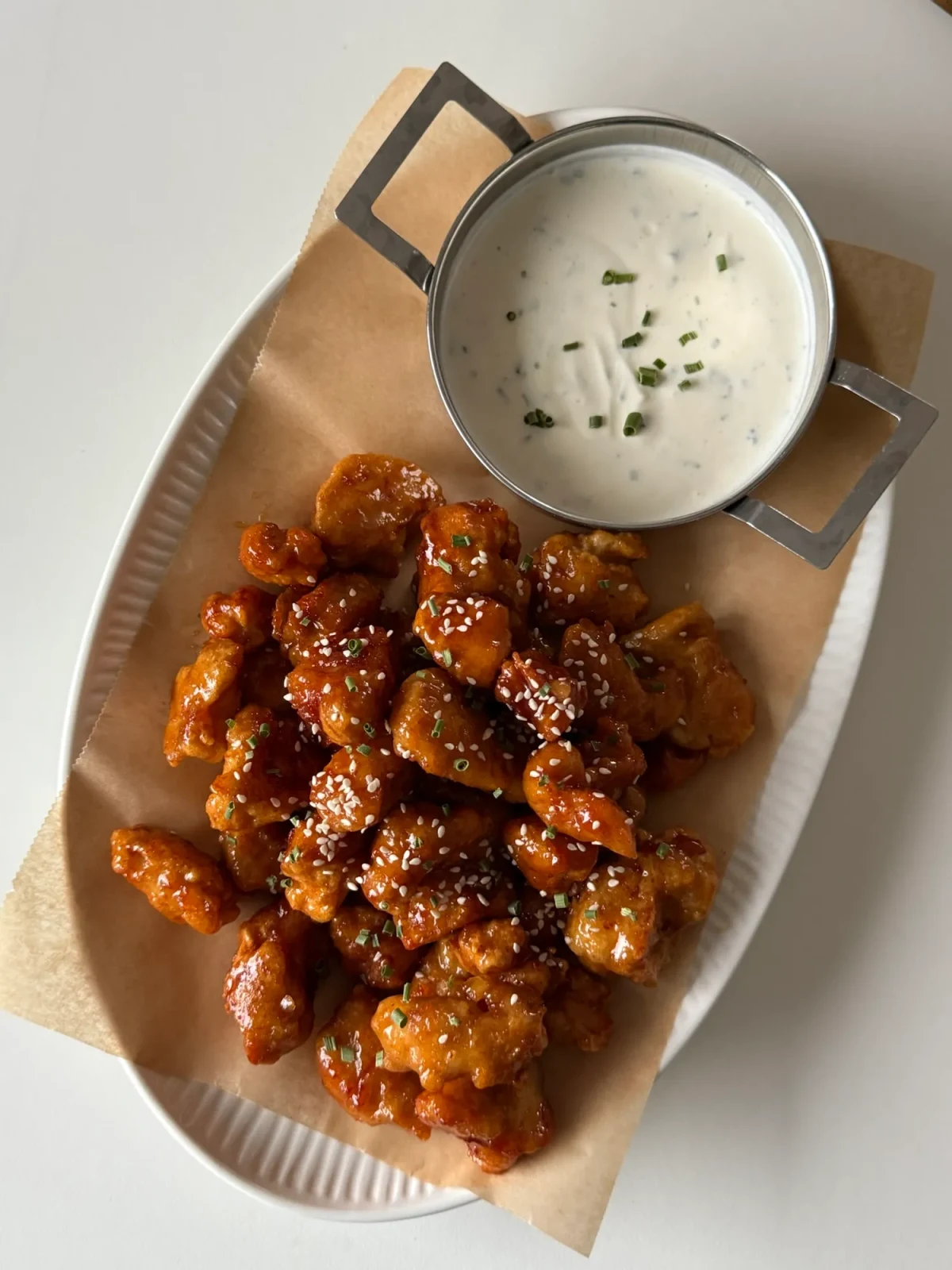 Korean Fried Chicken with Dipping Sauce