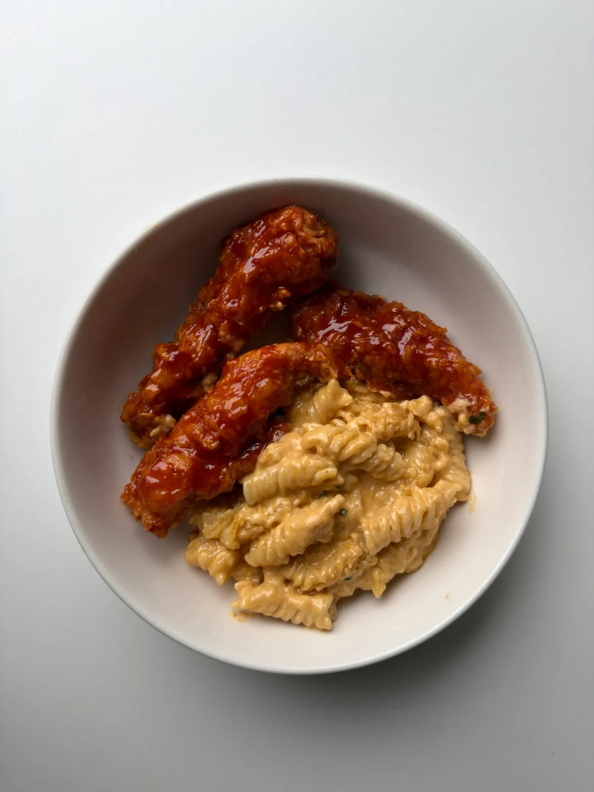 Hot Honey Chicken Tenders with Creamy Pasta