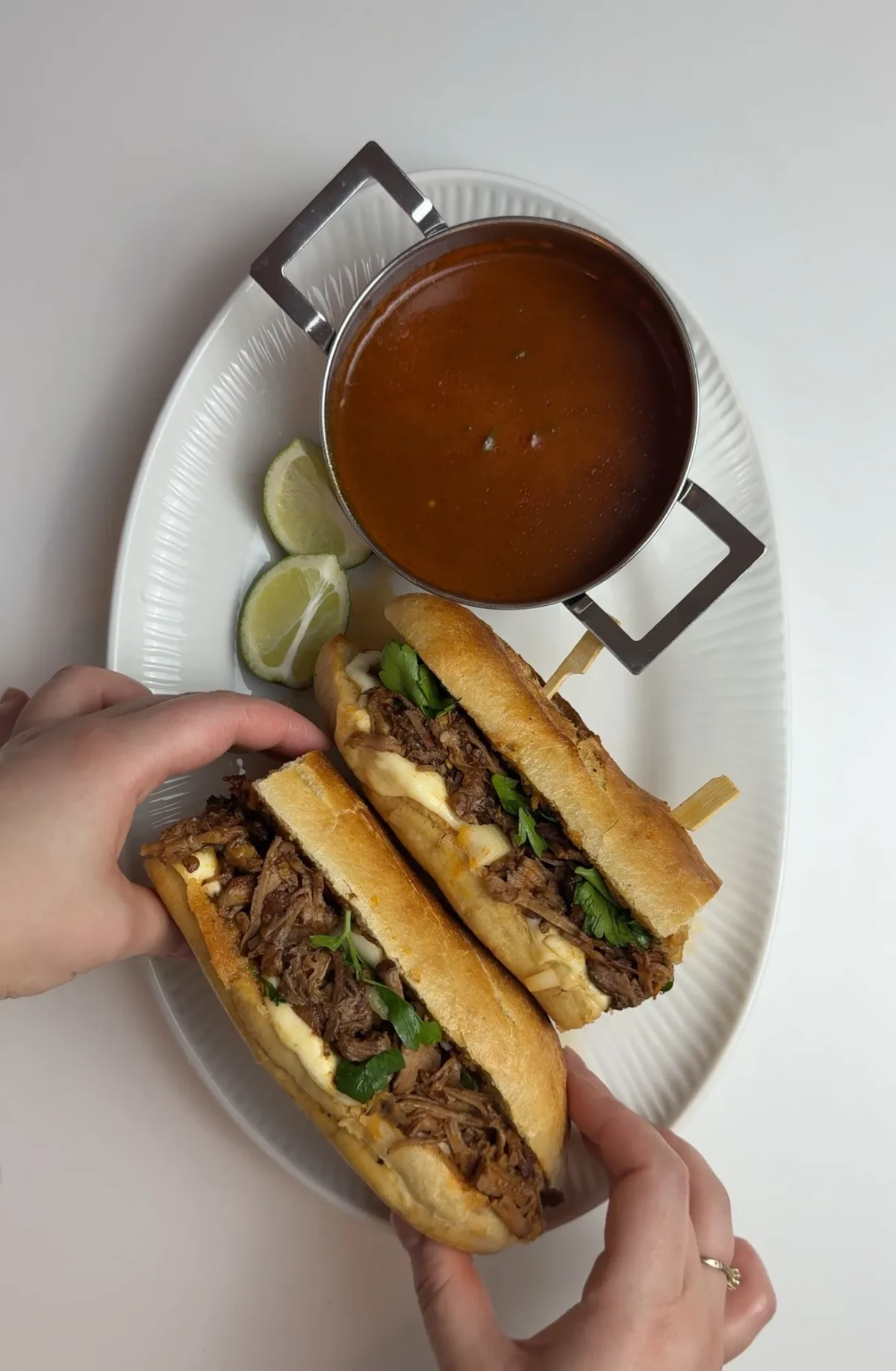 Slow-Cooked Birria Sandwich