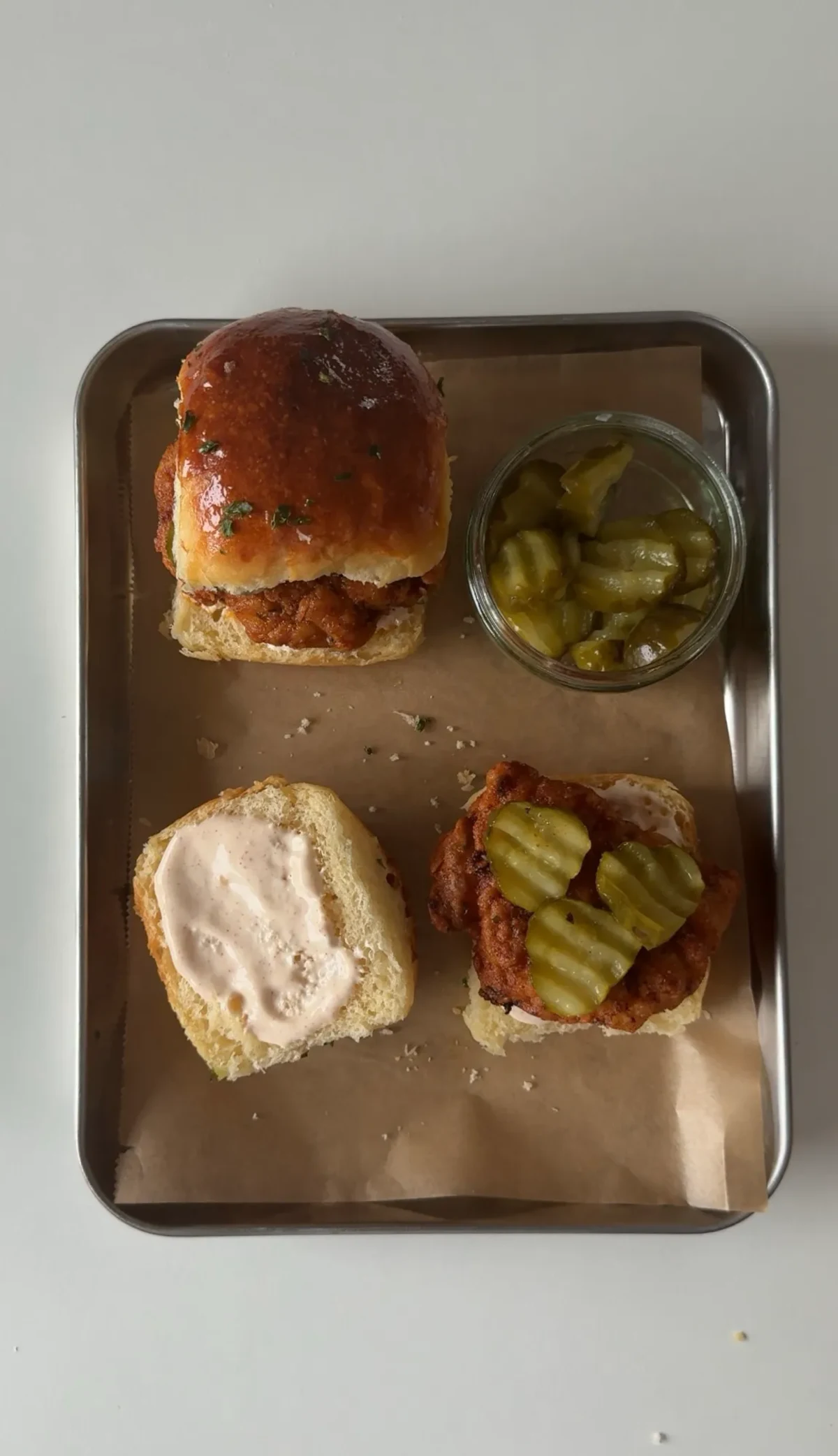 Hot Honey Chicken Sliders with Homemade Hawaiian Rolls