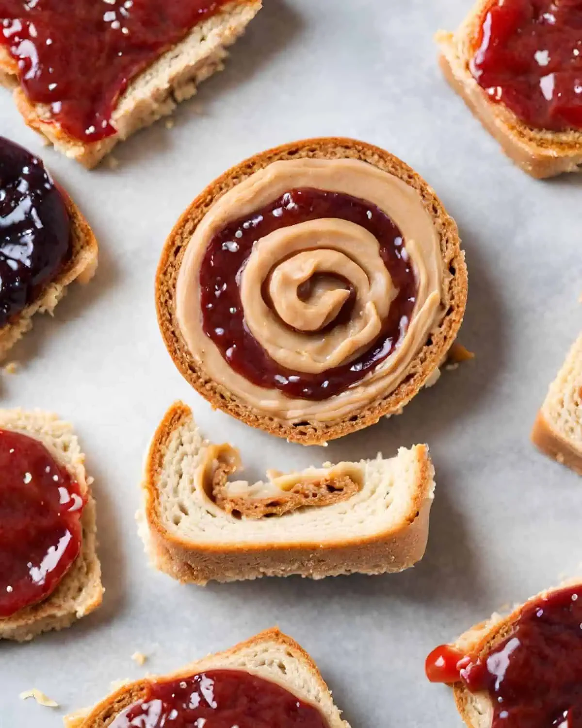 Peanut Butter and Jelly Pinwheel Sandwiches (PBJ Sushi)