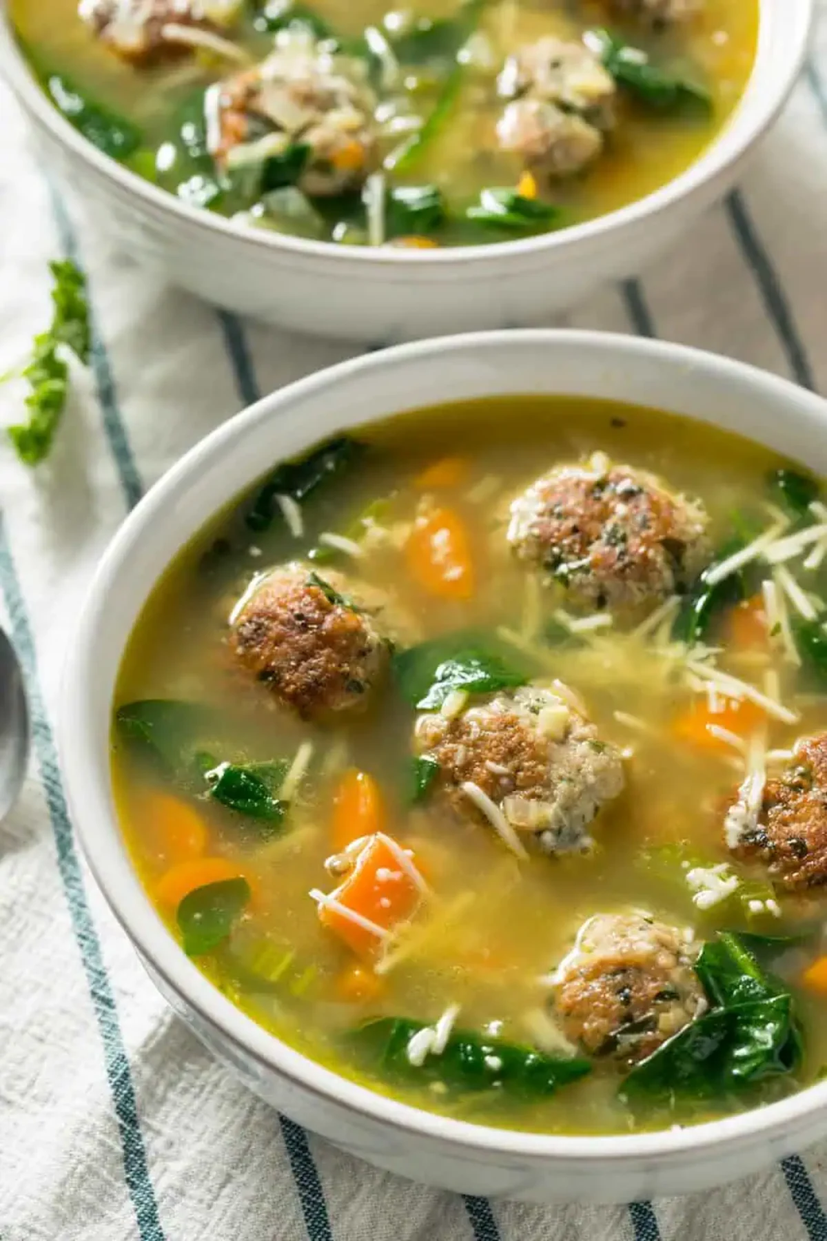 Italian Wedding Soup with Turkey Meatballs