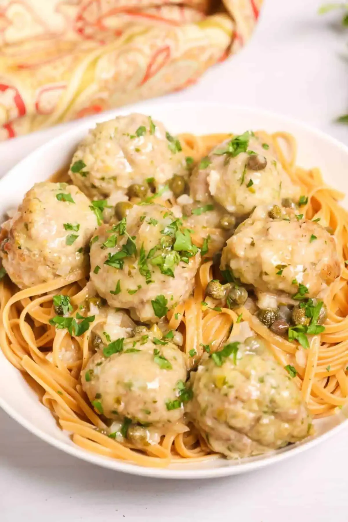 Veal Meatballs in Piccata Sauce