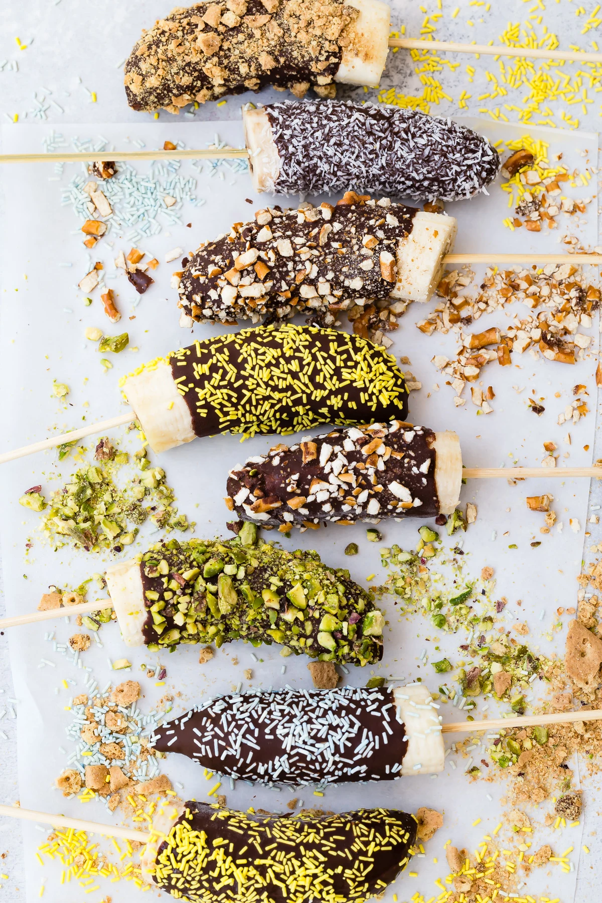 Frozen Bananas on a Stick