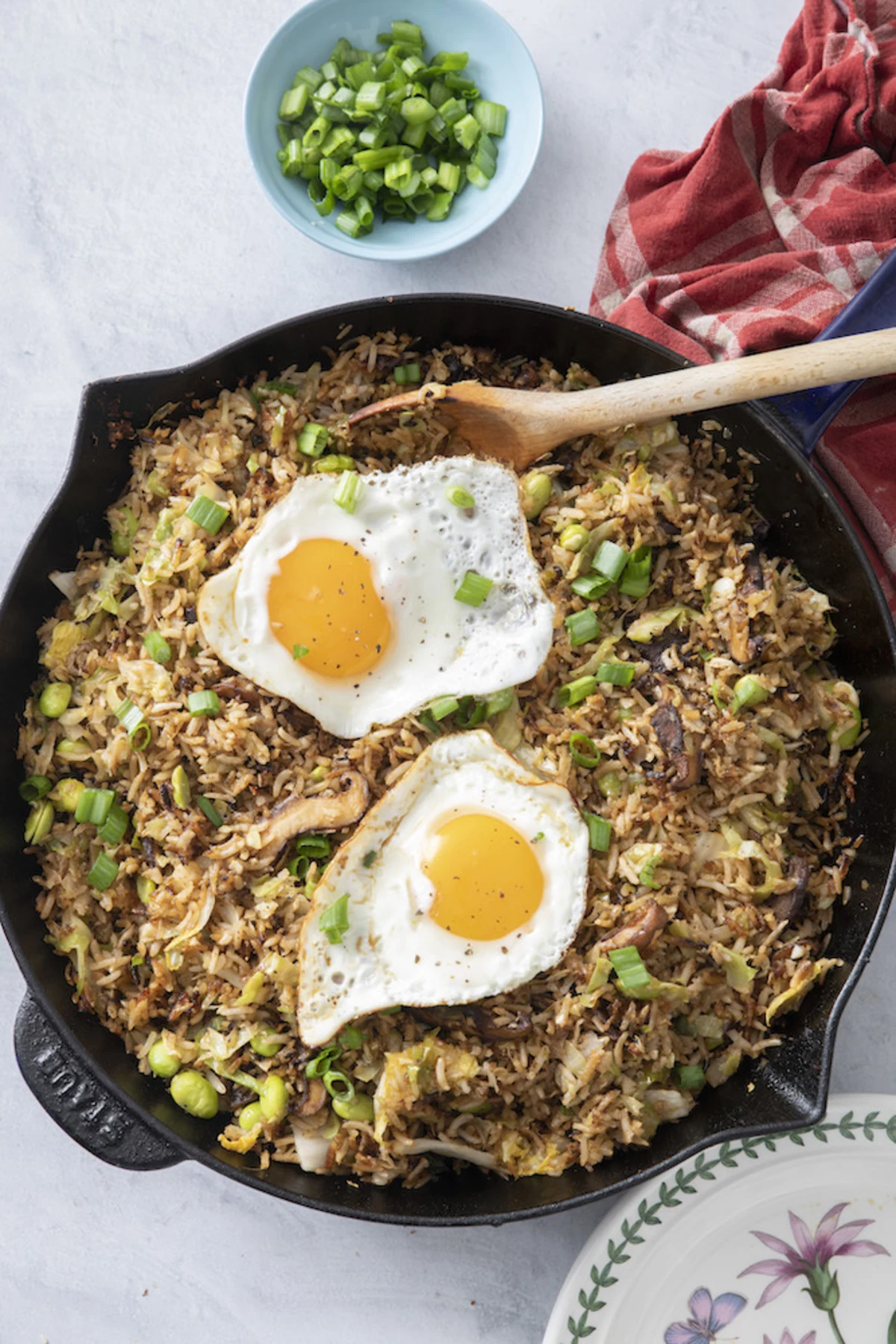 Crispy Rice with Shiitakes and Cabbage