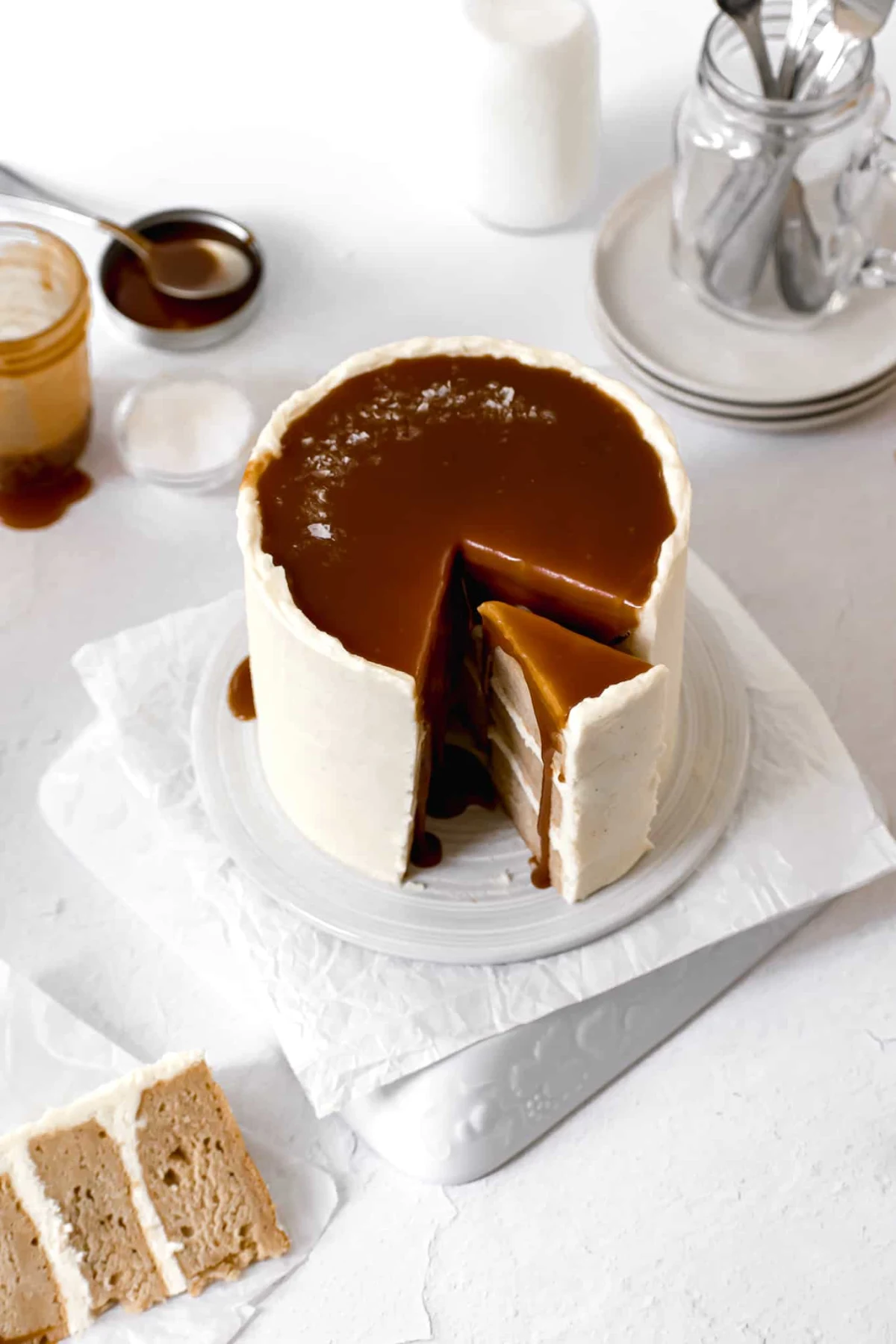 Caramel Layer Cake with Vanilla Bean German Buttercream