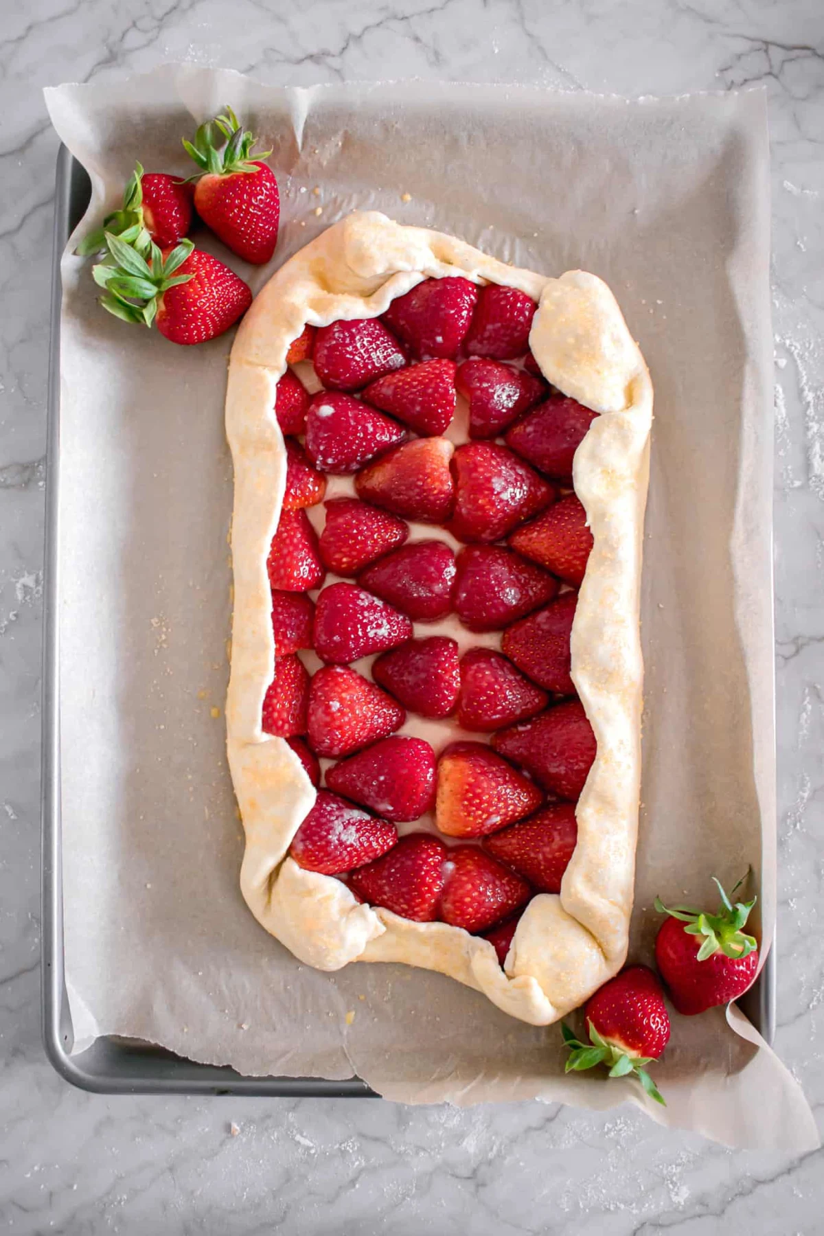 Strawberry Galette with Oat Crumble Topping