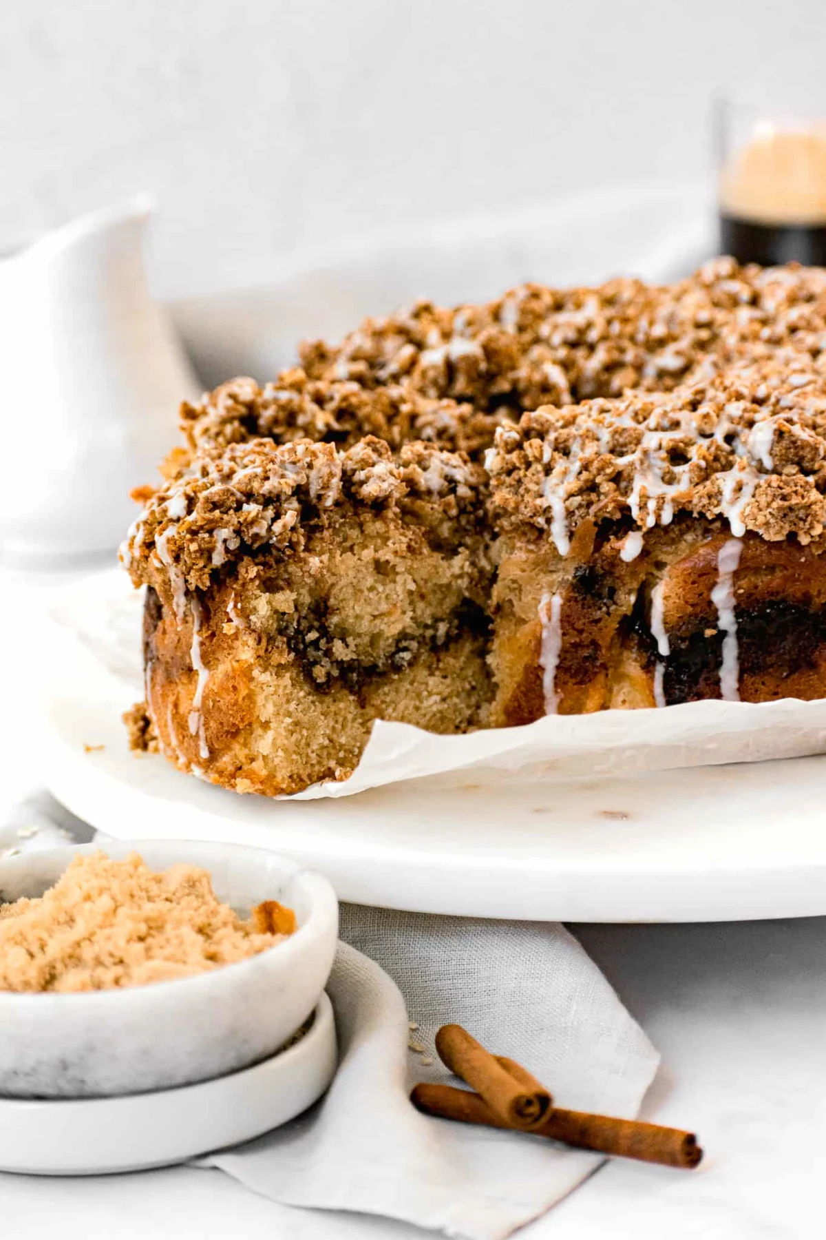 Glazed Chai Streusel Coffee Cake