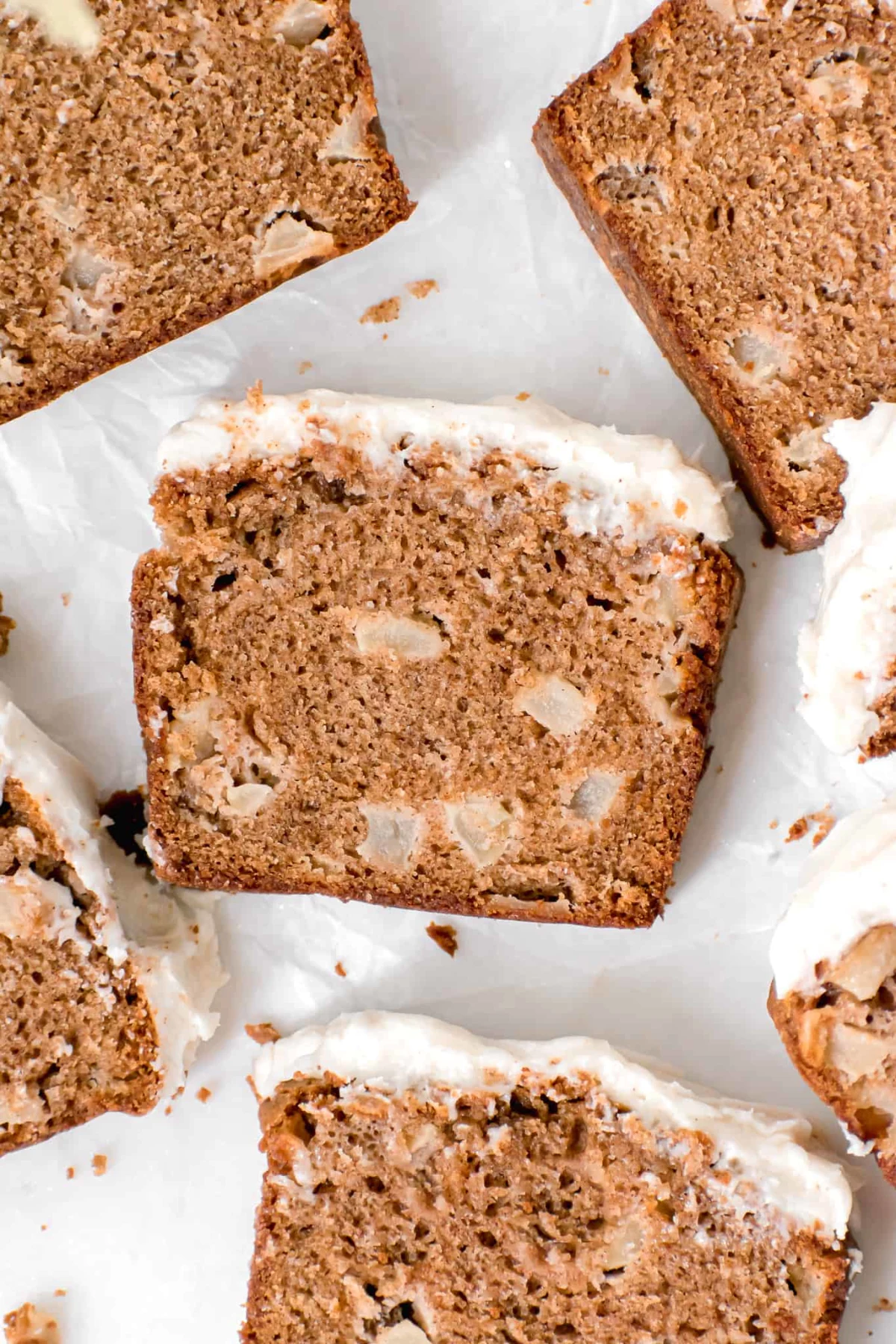 Apple Spice Loaf Cake with Brown Butter Cream Cheese Frosting