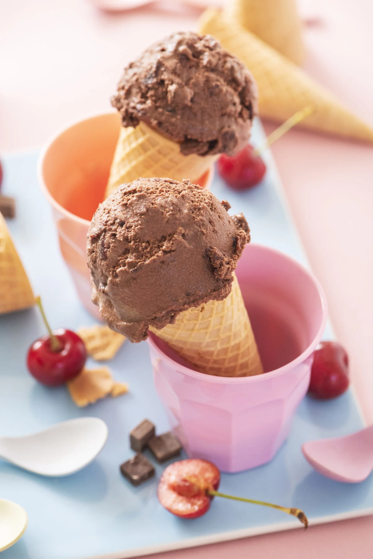 Dairy Free Chocolate Cherry Ice Cream