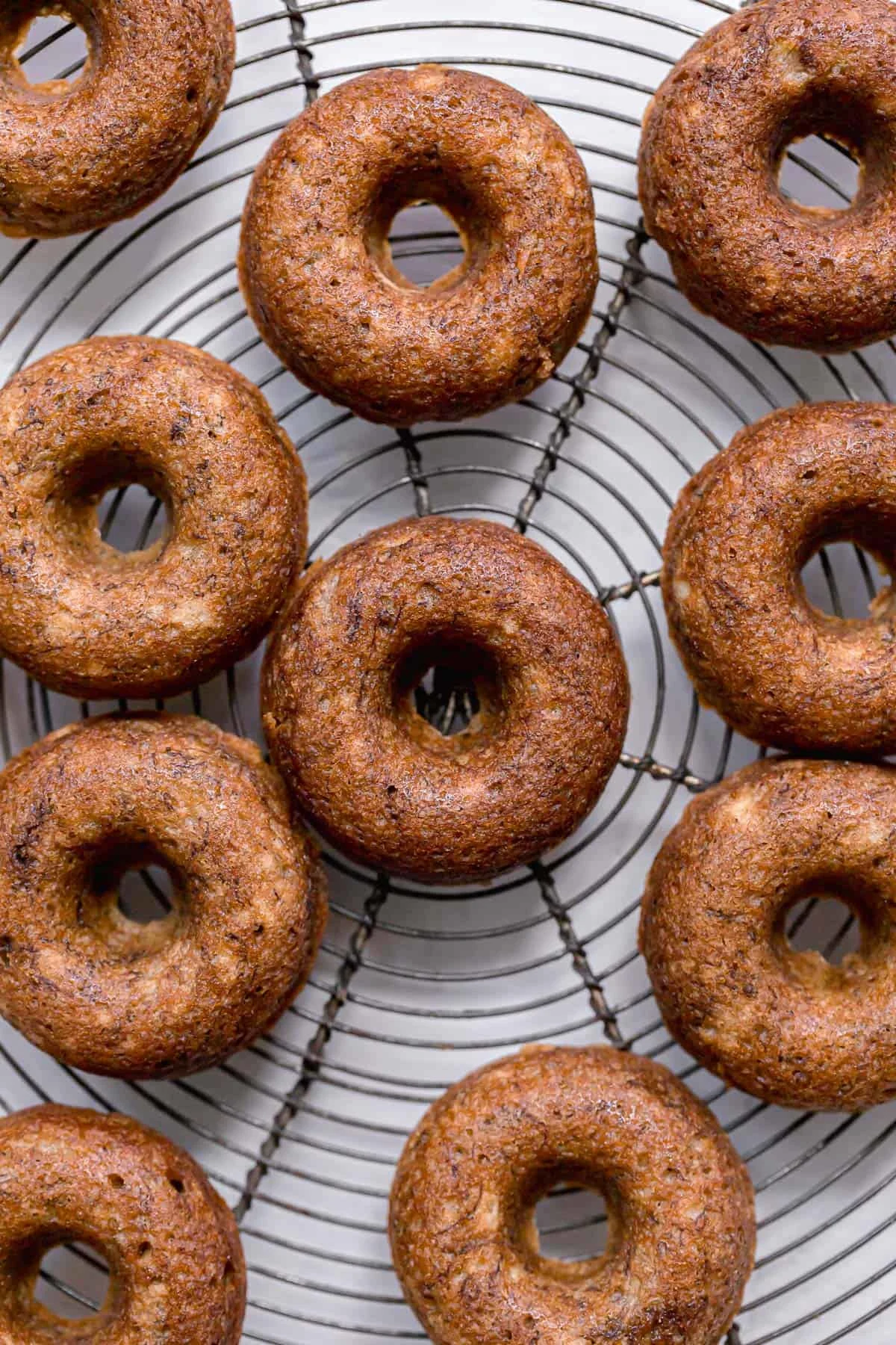 Chocolate Glazed Banana Bread Donuts