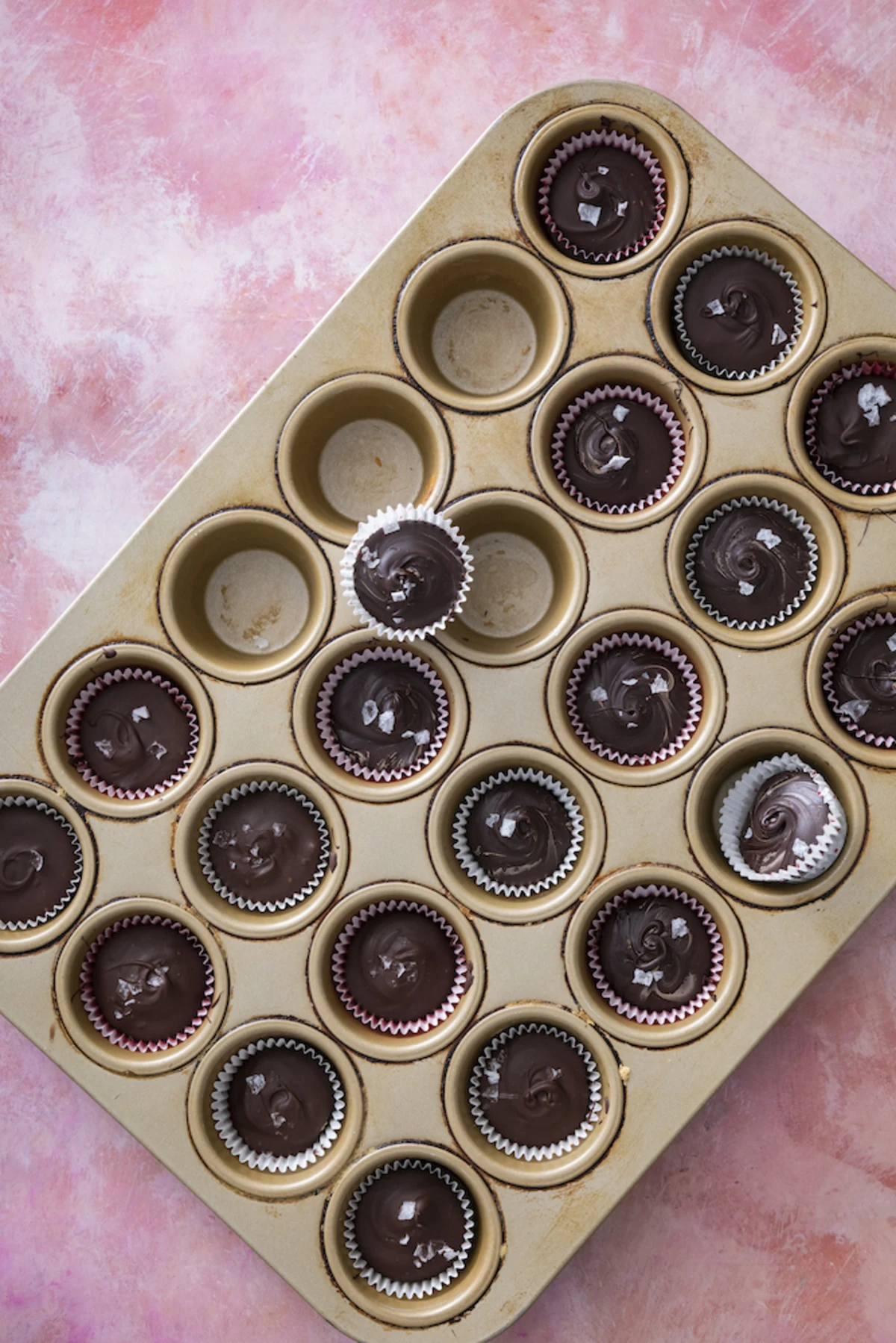 Chocolate Peanut Butter Cups with Sea Salt
