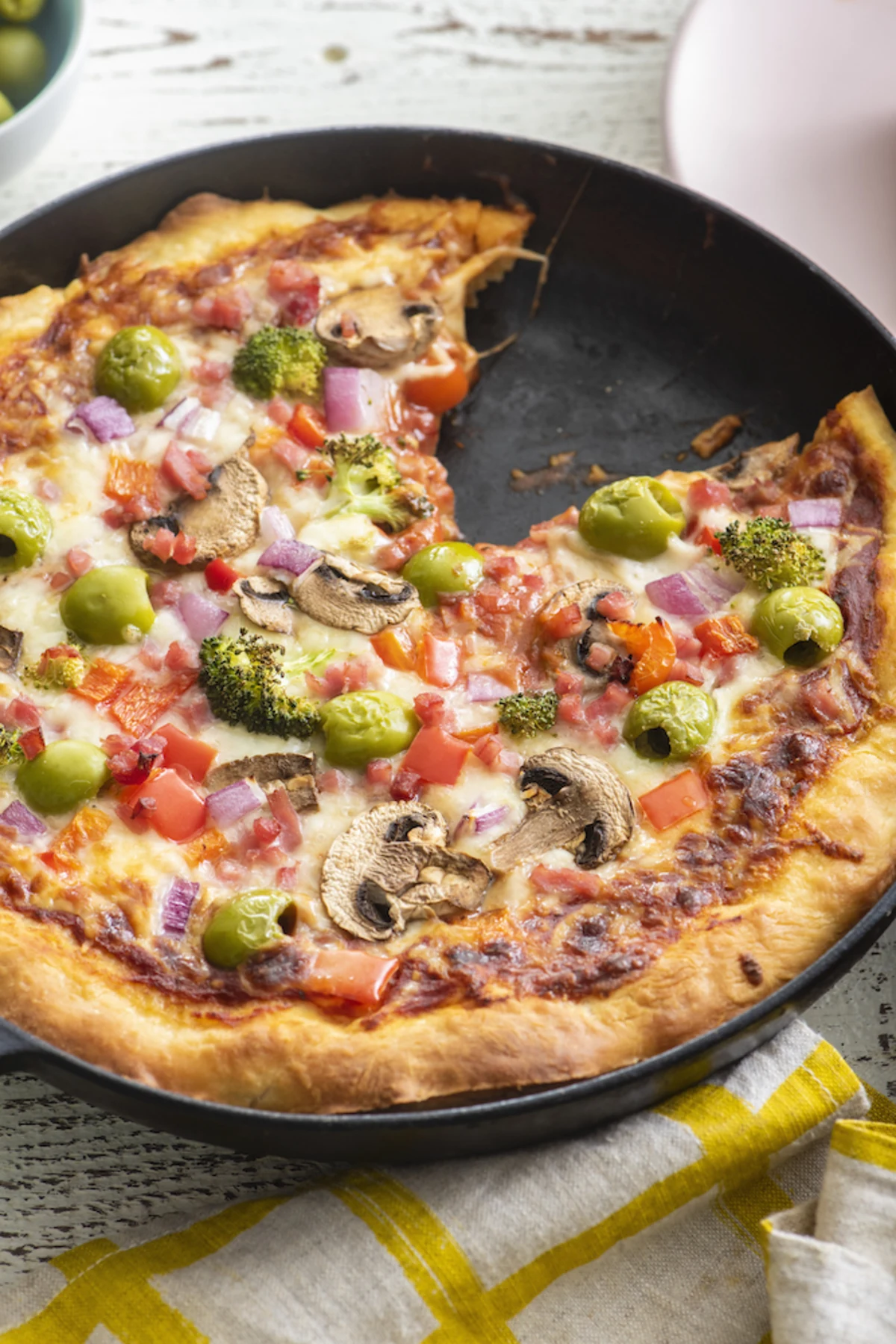 Deep Dish Cast Iron Pizza