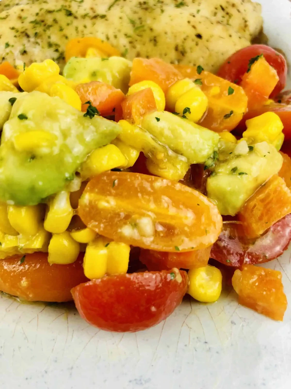 Baked Haddock with Corn Salad
