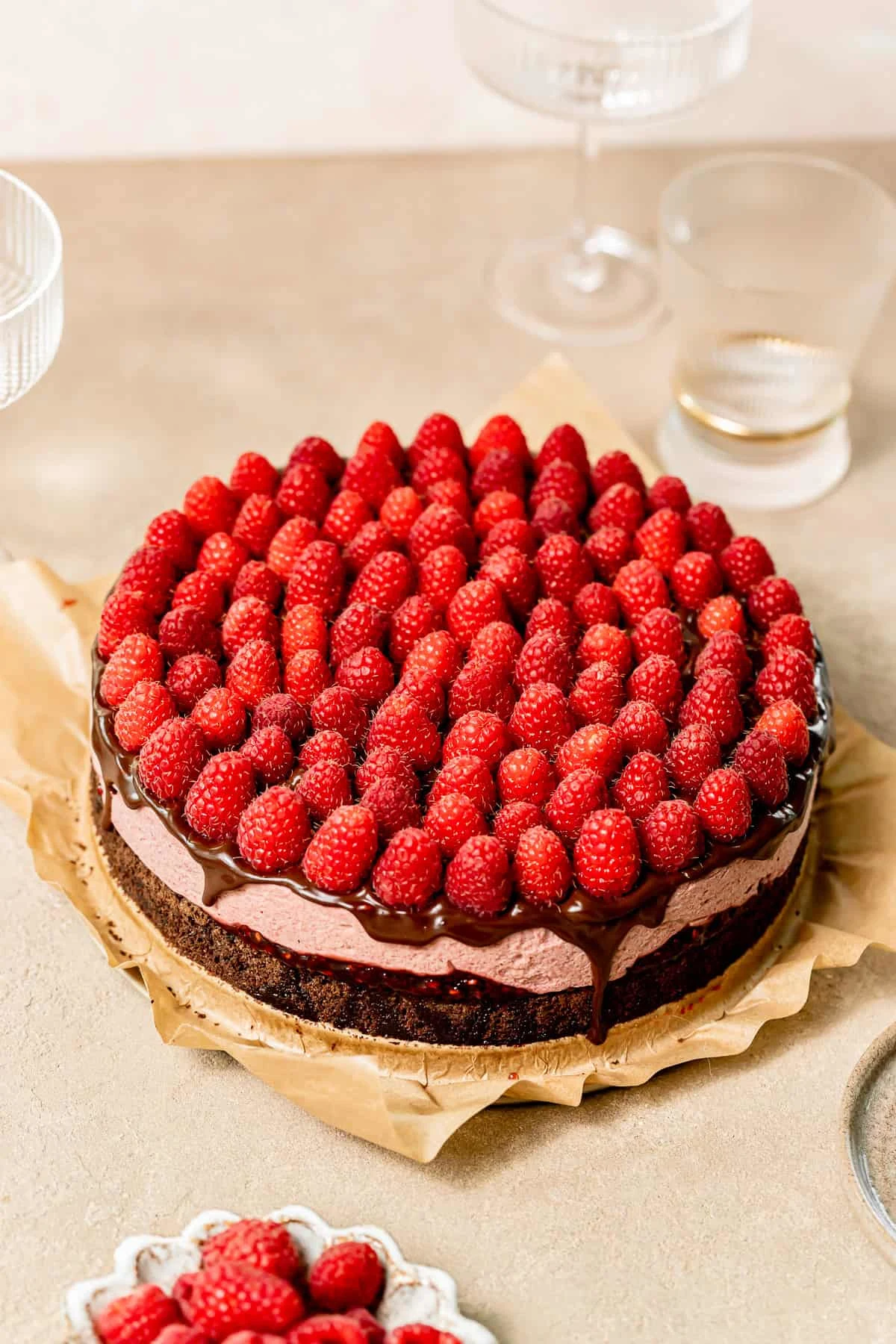 Chocolate Raspberry Mousse Cake