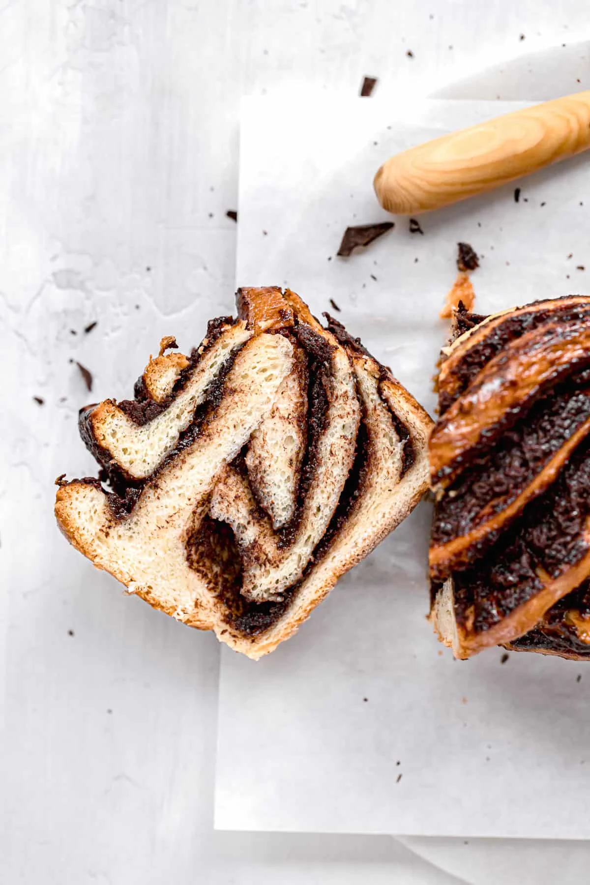 Chocolate Tahini Babka