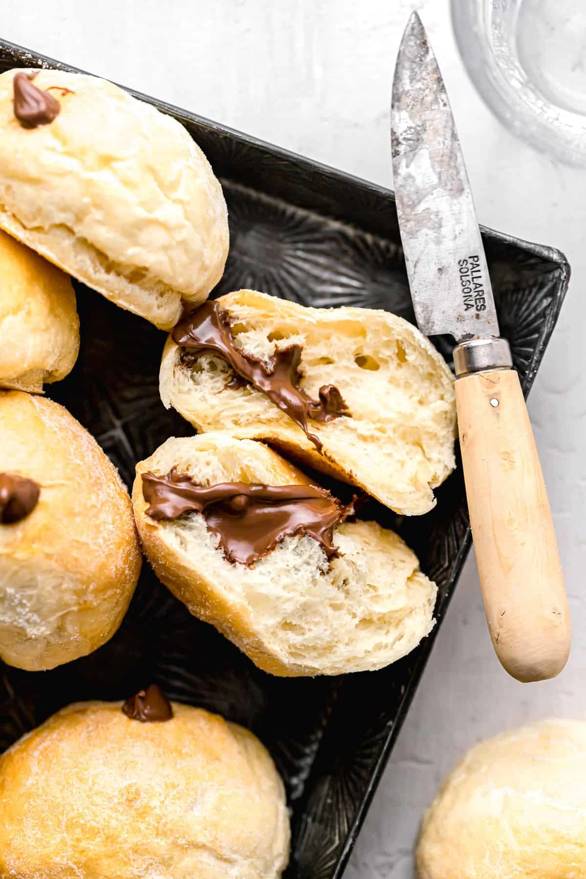 Chocolate Filled Brioche Donuts