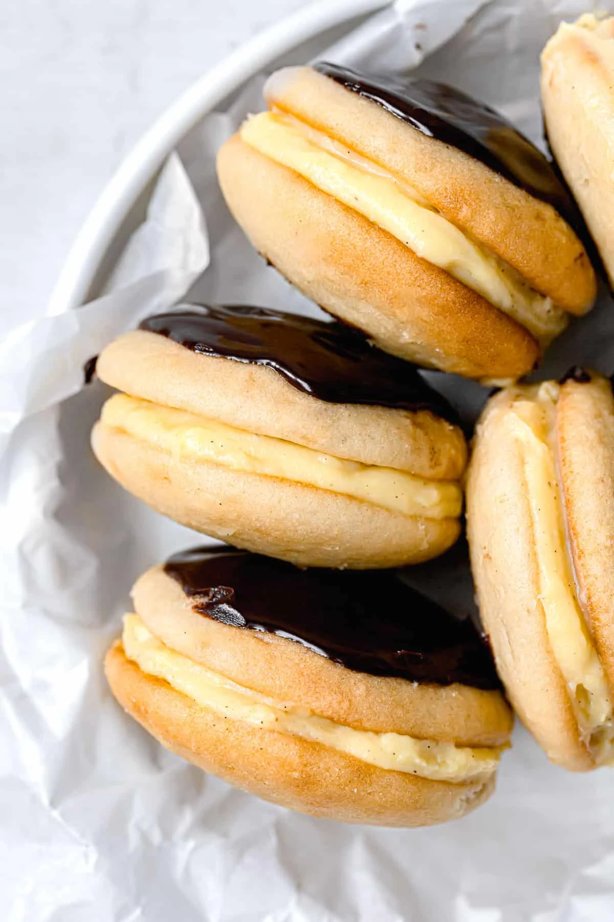 Boston Cream Whoopie Pies