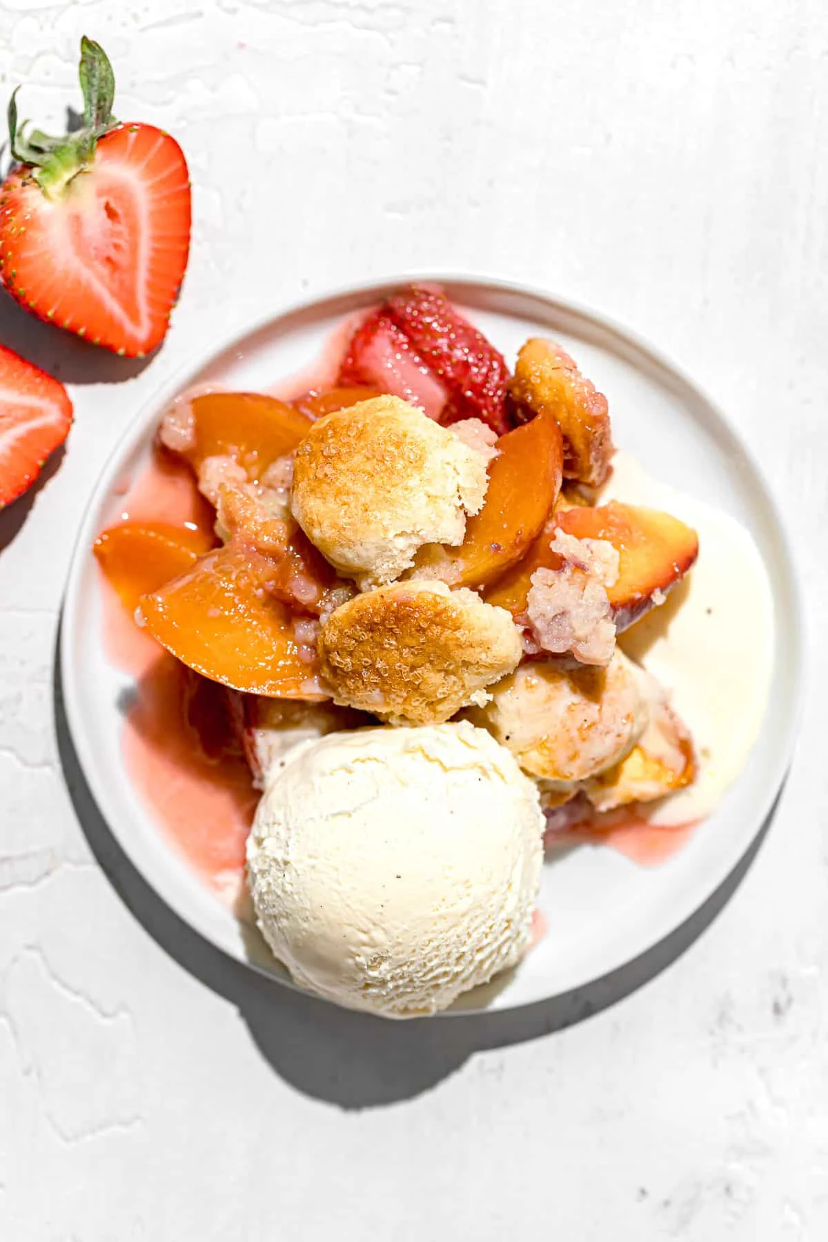 Strawberry Peach Cobbler