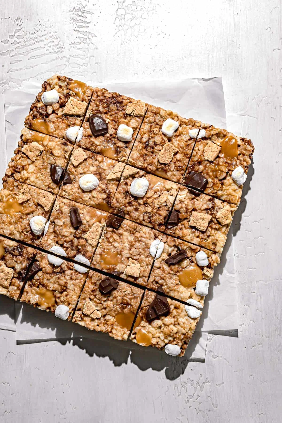 Caramel S'mores Rice Krispie Treats