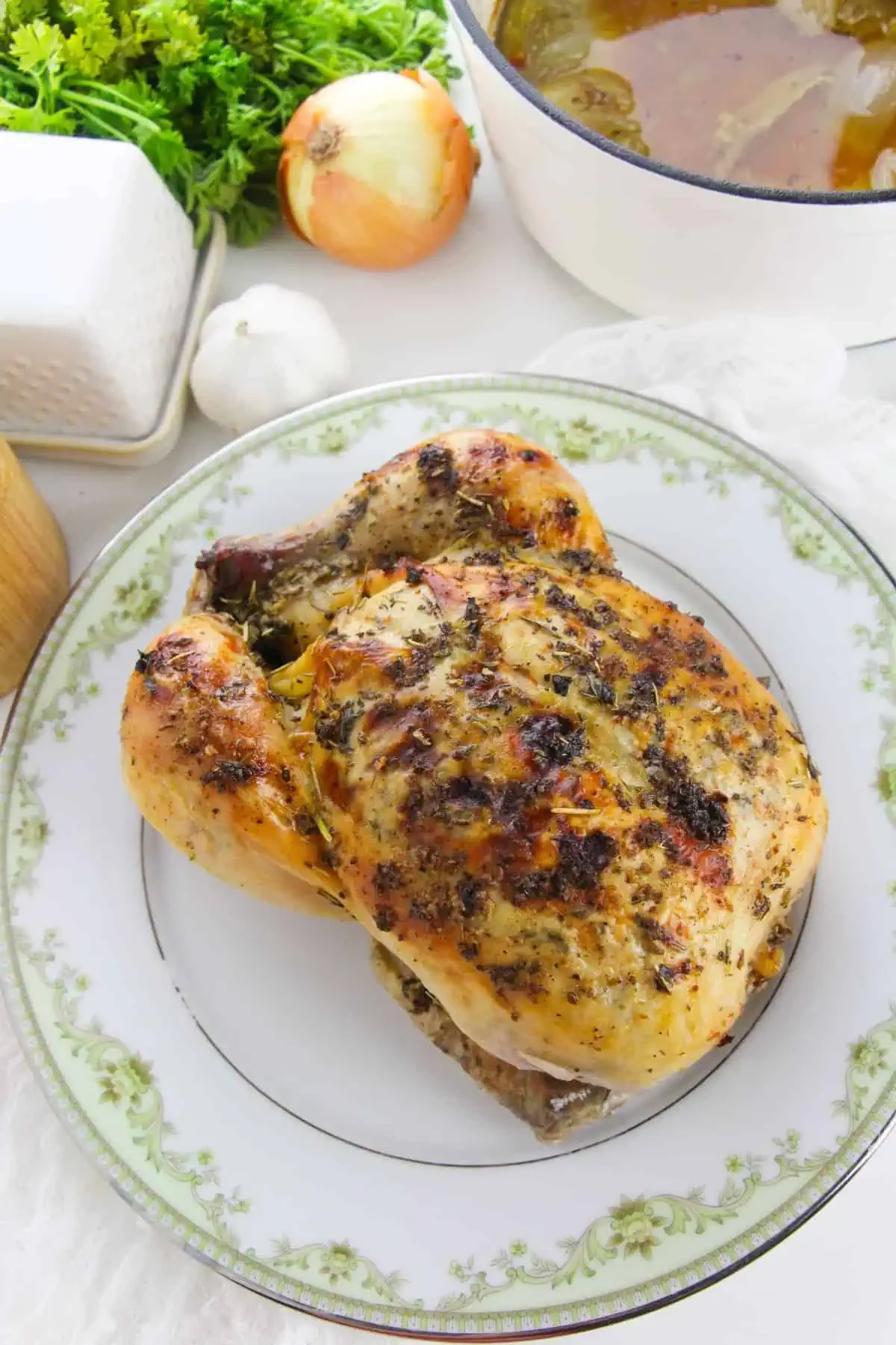 Dutch Oven Roasted Chicken