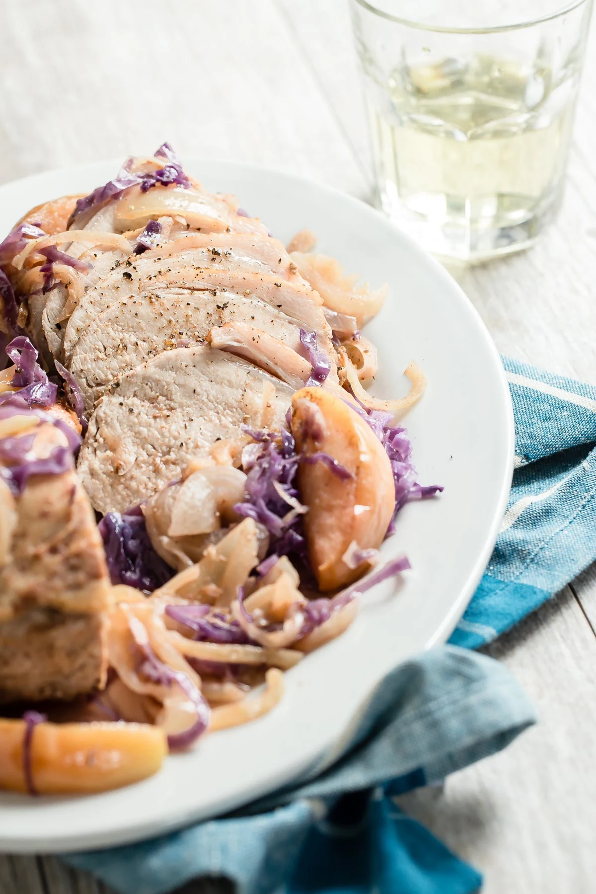 Slow Cooker Pork Roast with Apples and Onions