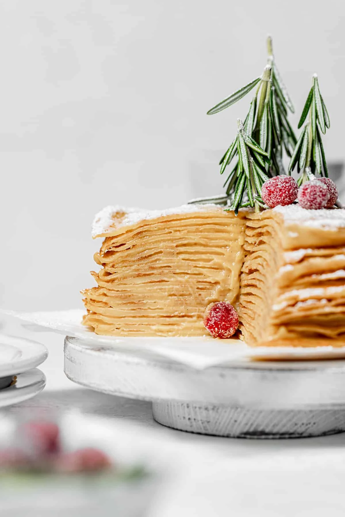 Maple Eggnog Crepe Cake