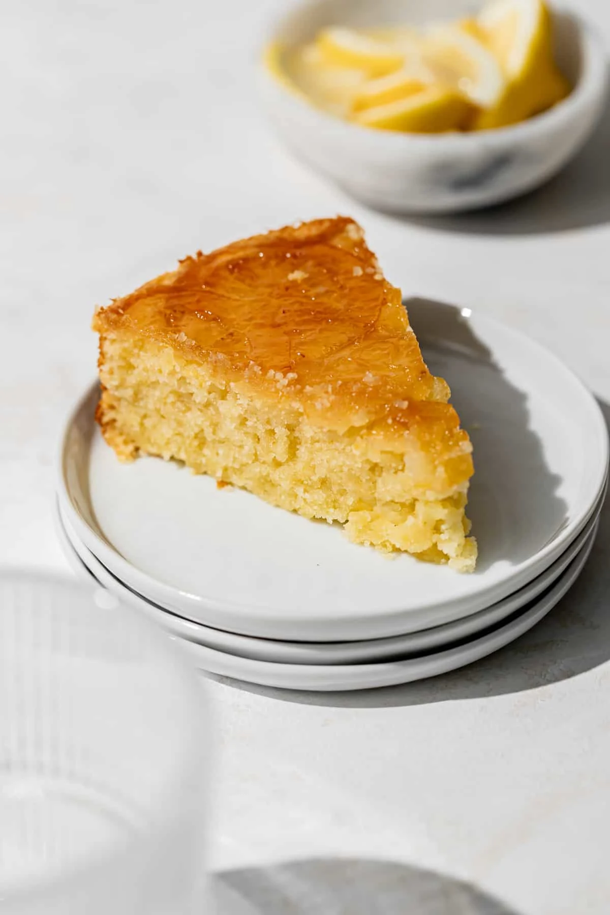 Olive Oil Lemon Upside Down Cake