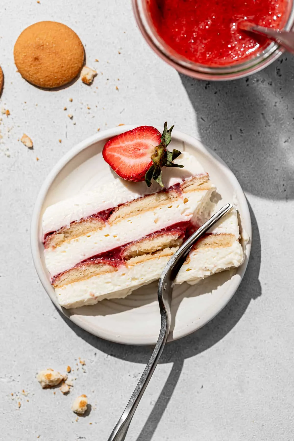 Roasted Strawberry Icebox Cake