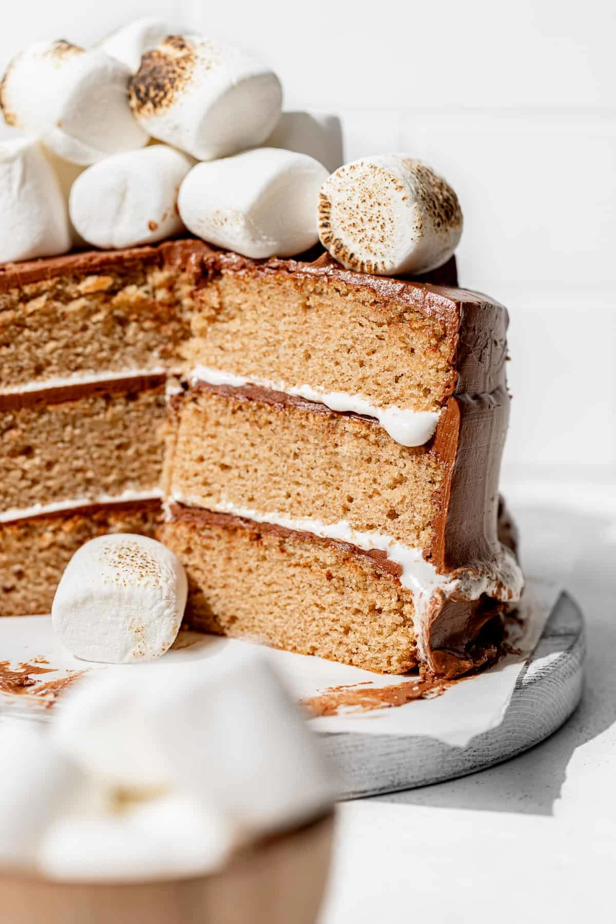 Graham Cracker S'mores Cake