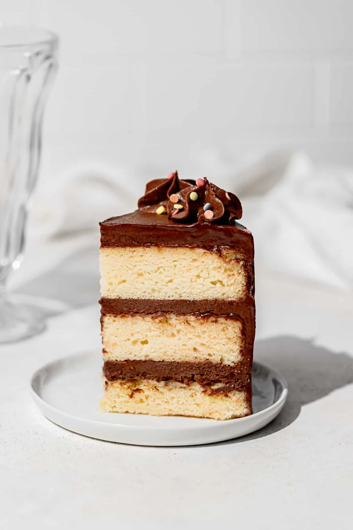 Yellow Cake with Chocolate Frosting