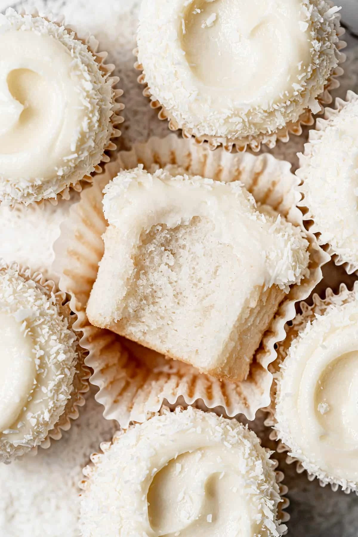 Coconut Cupcakes with Coconut Cream Cheese Frosting