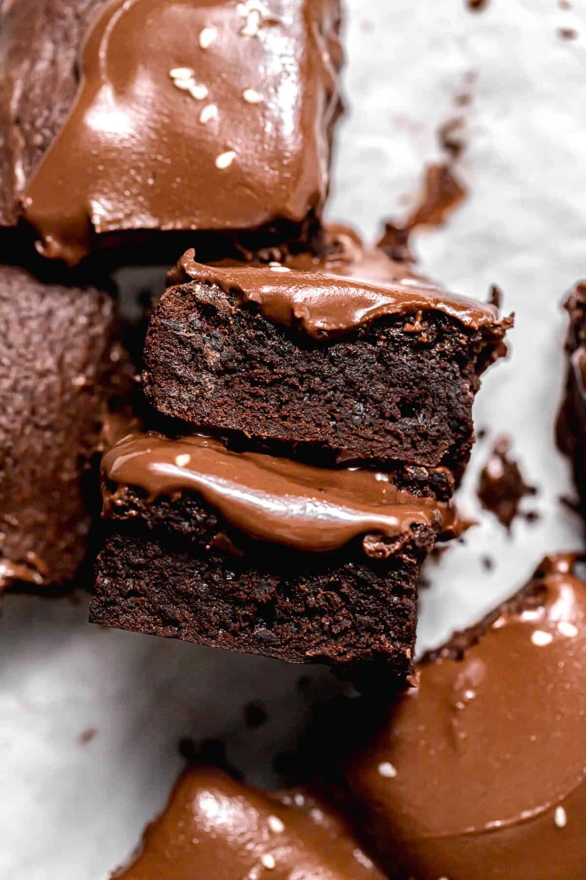 Frosted Tahini Brownies