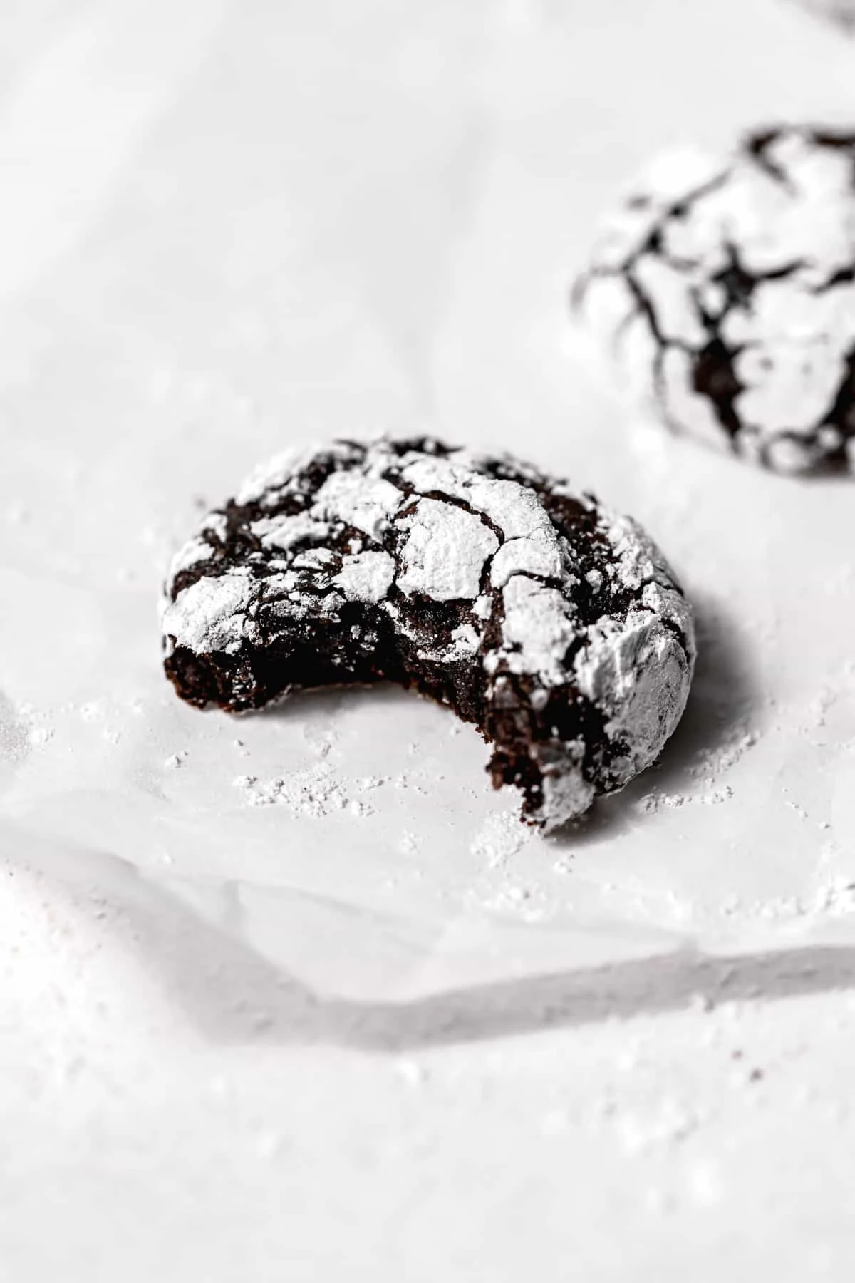 Chocolate Peppermint Crinkle Cookies