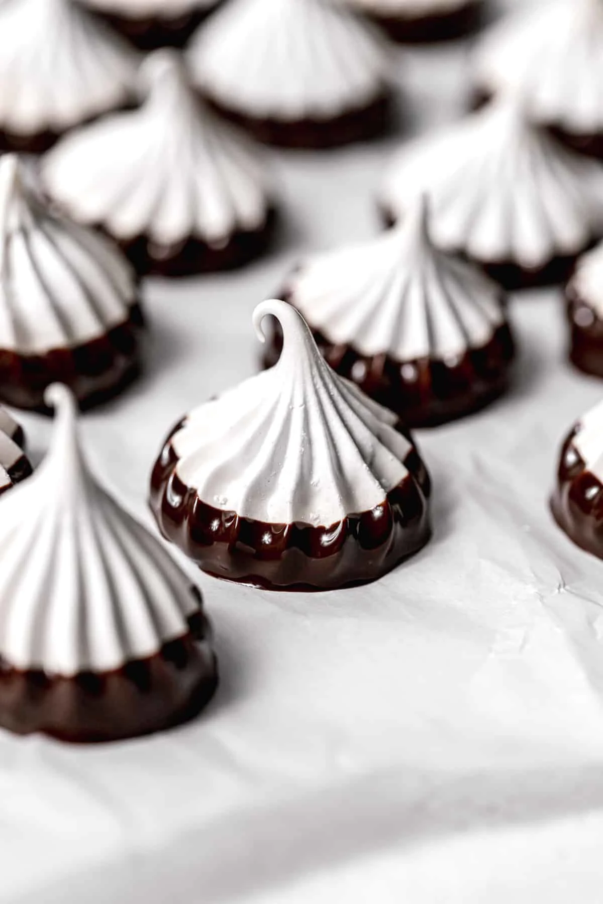 Chocolate Dipped Meringue Cookies
