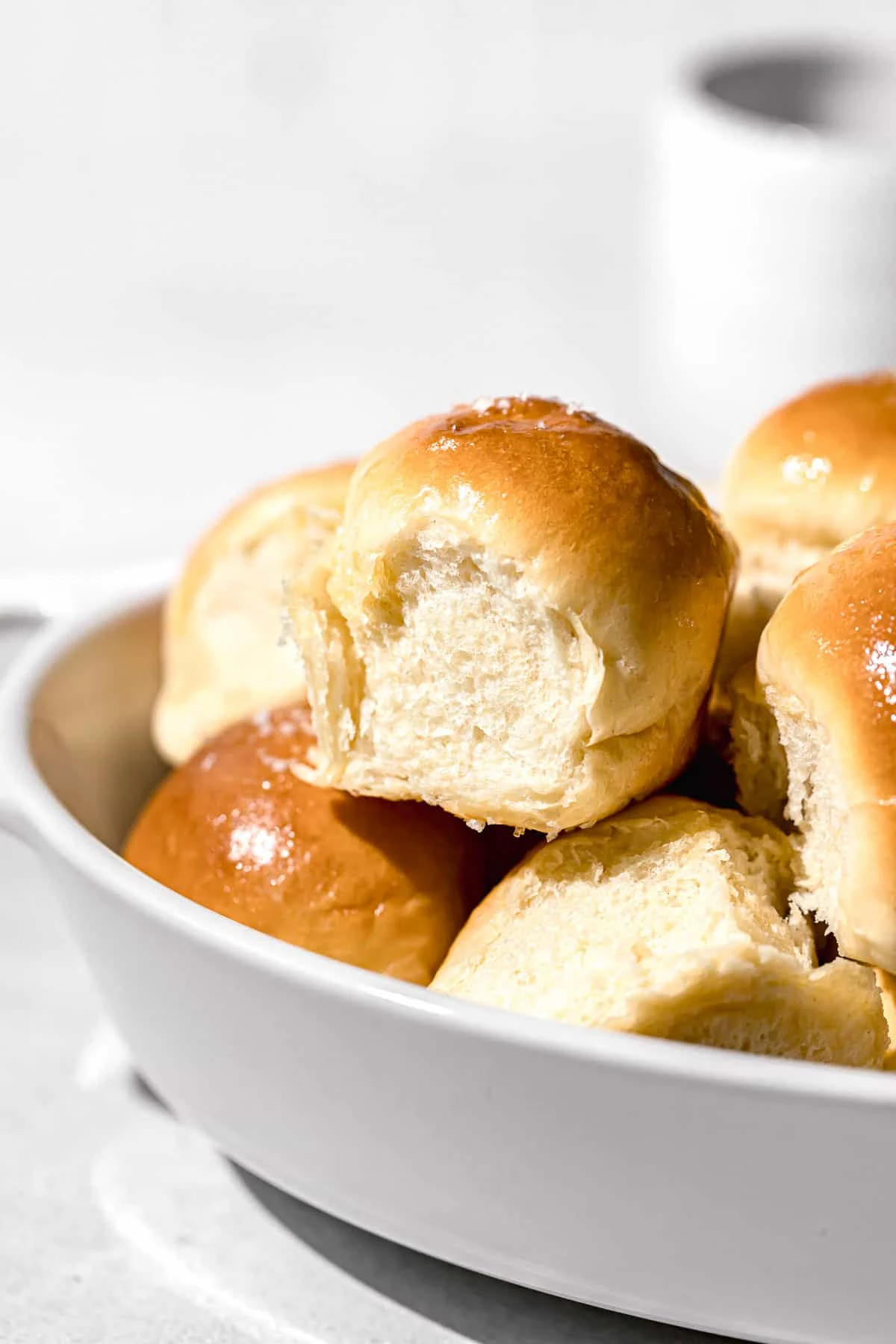 Salted Honey Milk Bread Rolls