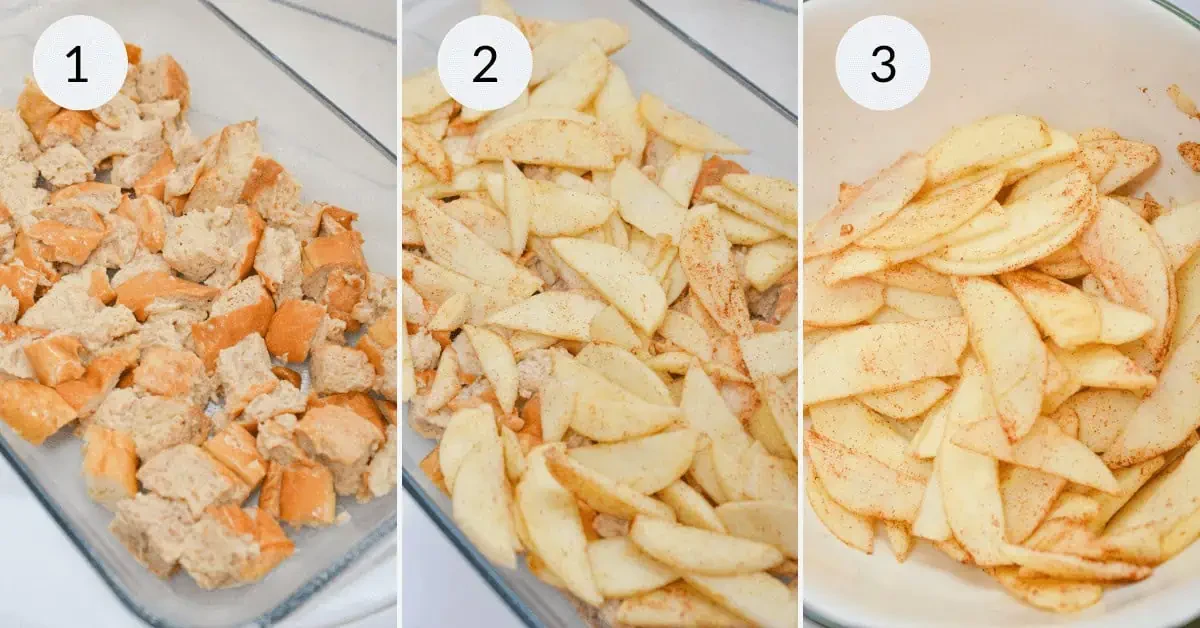 Apple Bread Pudding with Bourbon Sauce