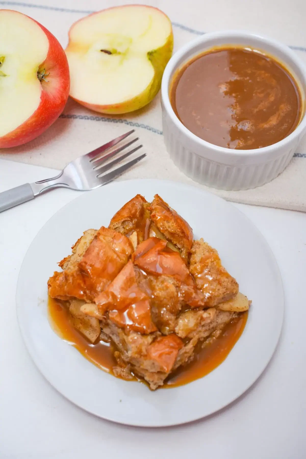 Apple Bread Pudding with Bourbon Sauce