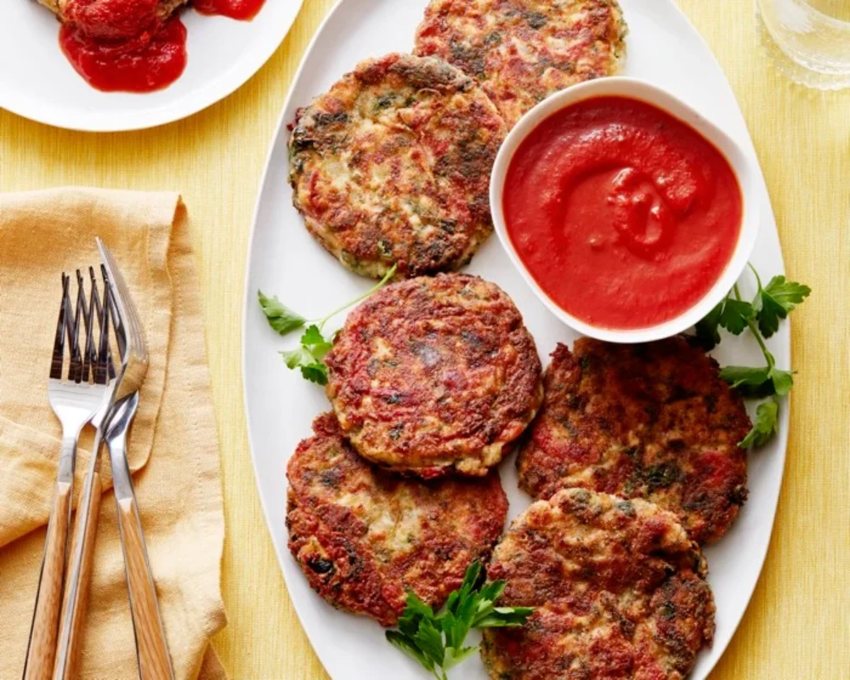 Spinach & Roasted Red Pepper Tofu Croquettes