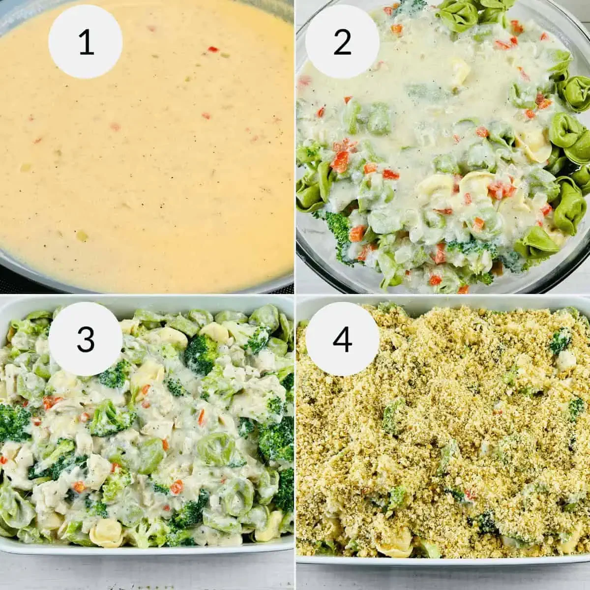 Chicken and Cheese Tortellini Bake