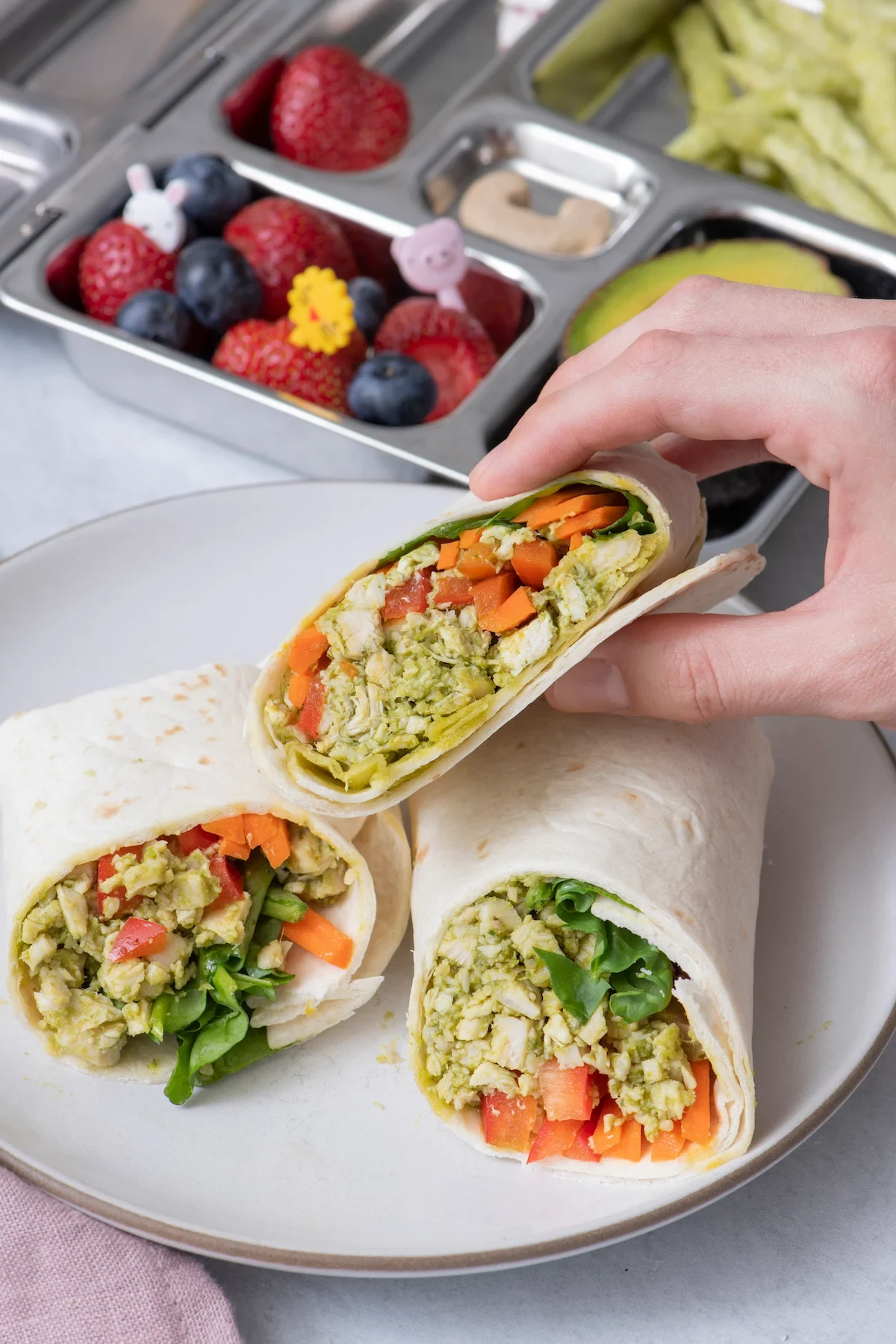 Chicken Pesto Wraps