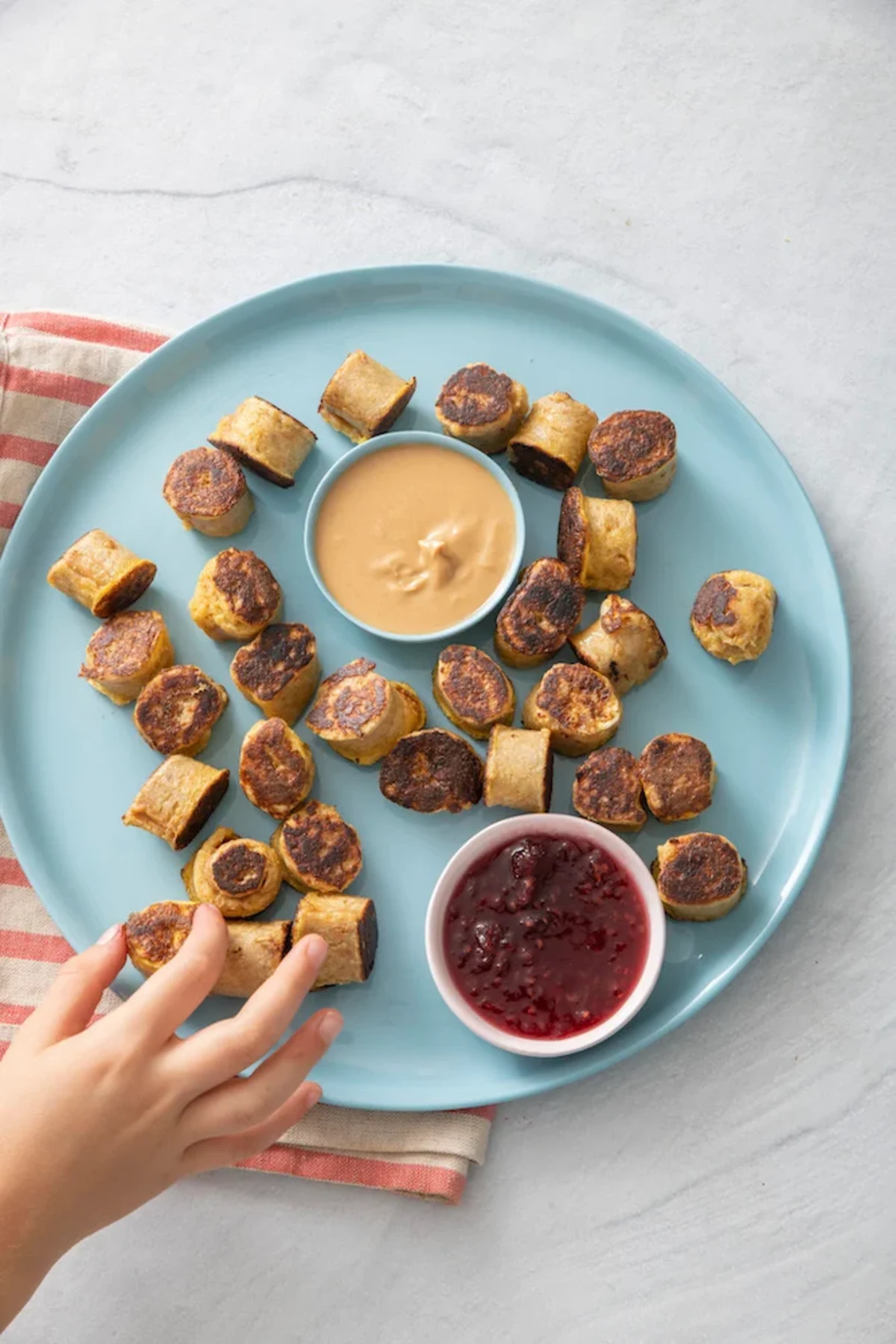 Peanut Butter French Toast Sushi Rolls