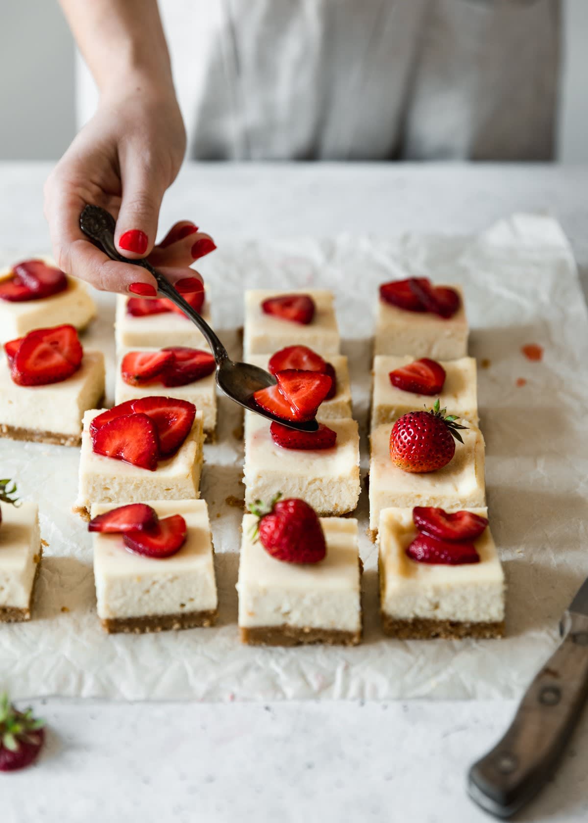 The Best Strawberry Cheesecake Bars