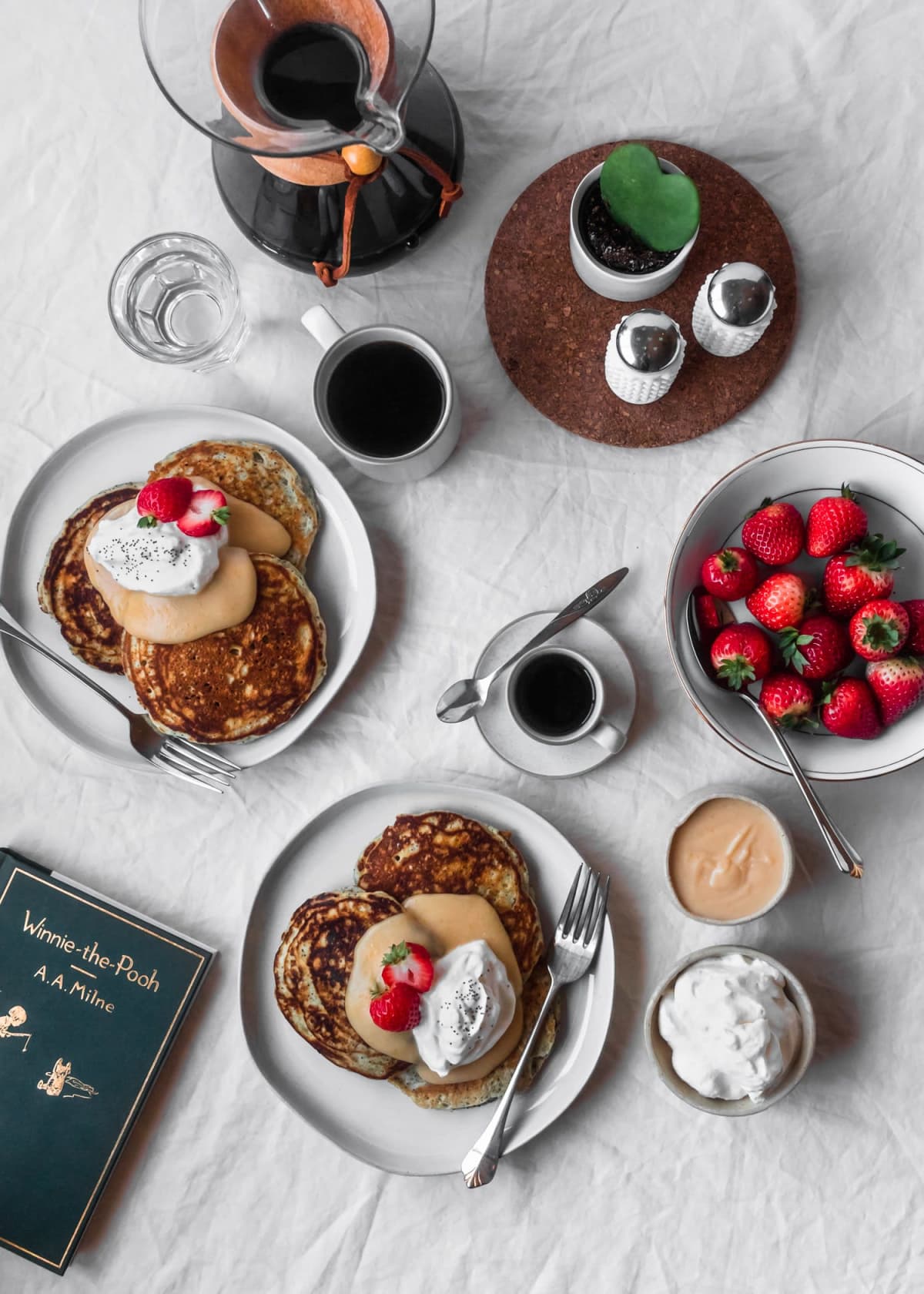 Poppy Seed Pancakes + Blood Orange Curd