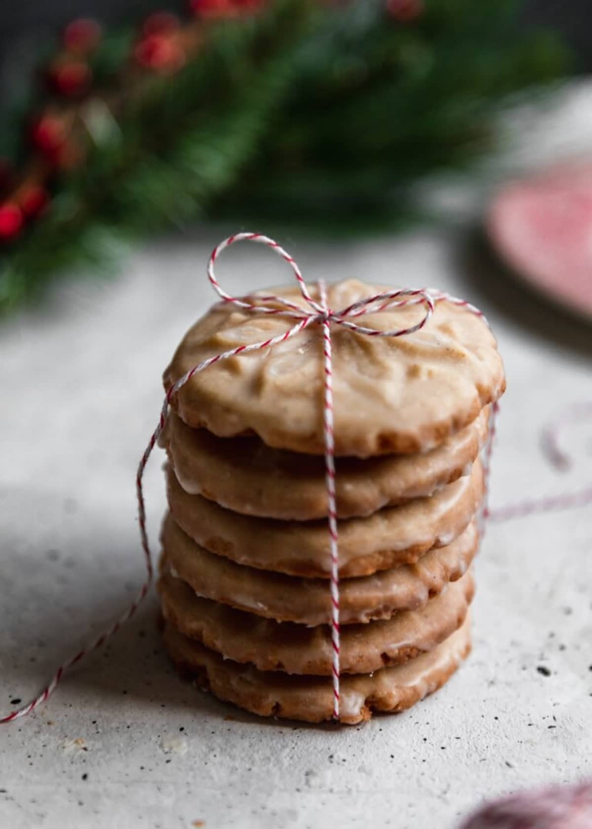 Eggnog Cookies With Boozy Glaze