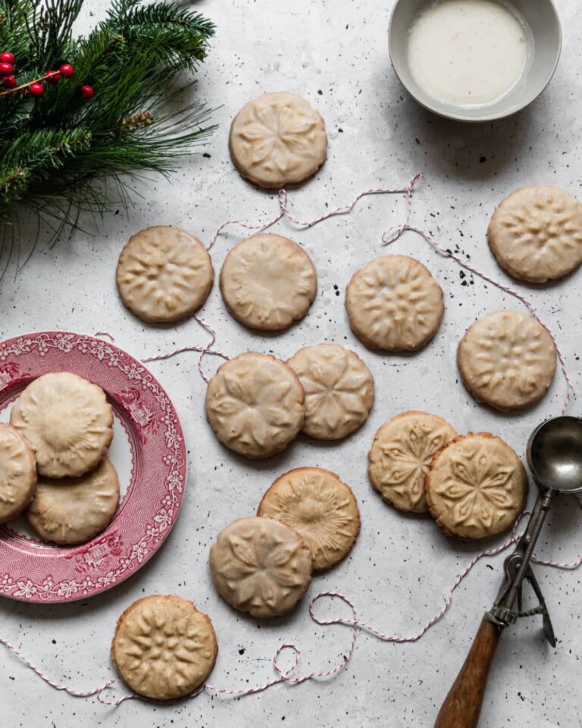 Eggnog Cookies With Boozy Glaze