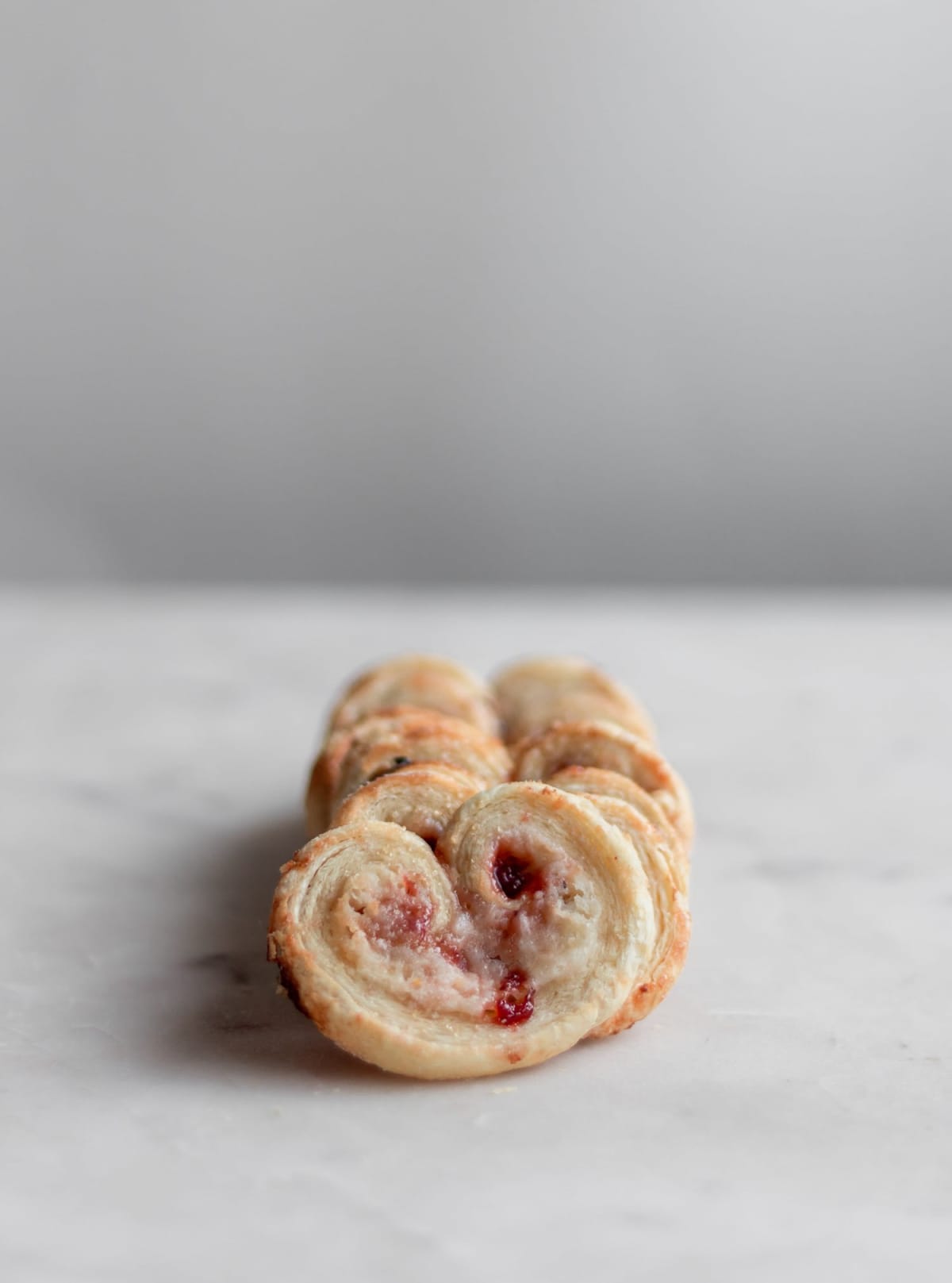 Strawberry Palmiers With Cream Cheese